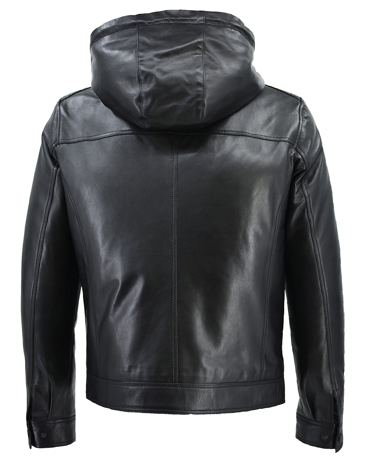 ΔΕΡΜΑΤΙΝΟ ΑΝΔΡΙΚΟ ΜΠΟΥΦΑΝ ΚΩΔΙΚΟΣ: 07-M-E-04HOOD-EC (BLACK) - Image 6