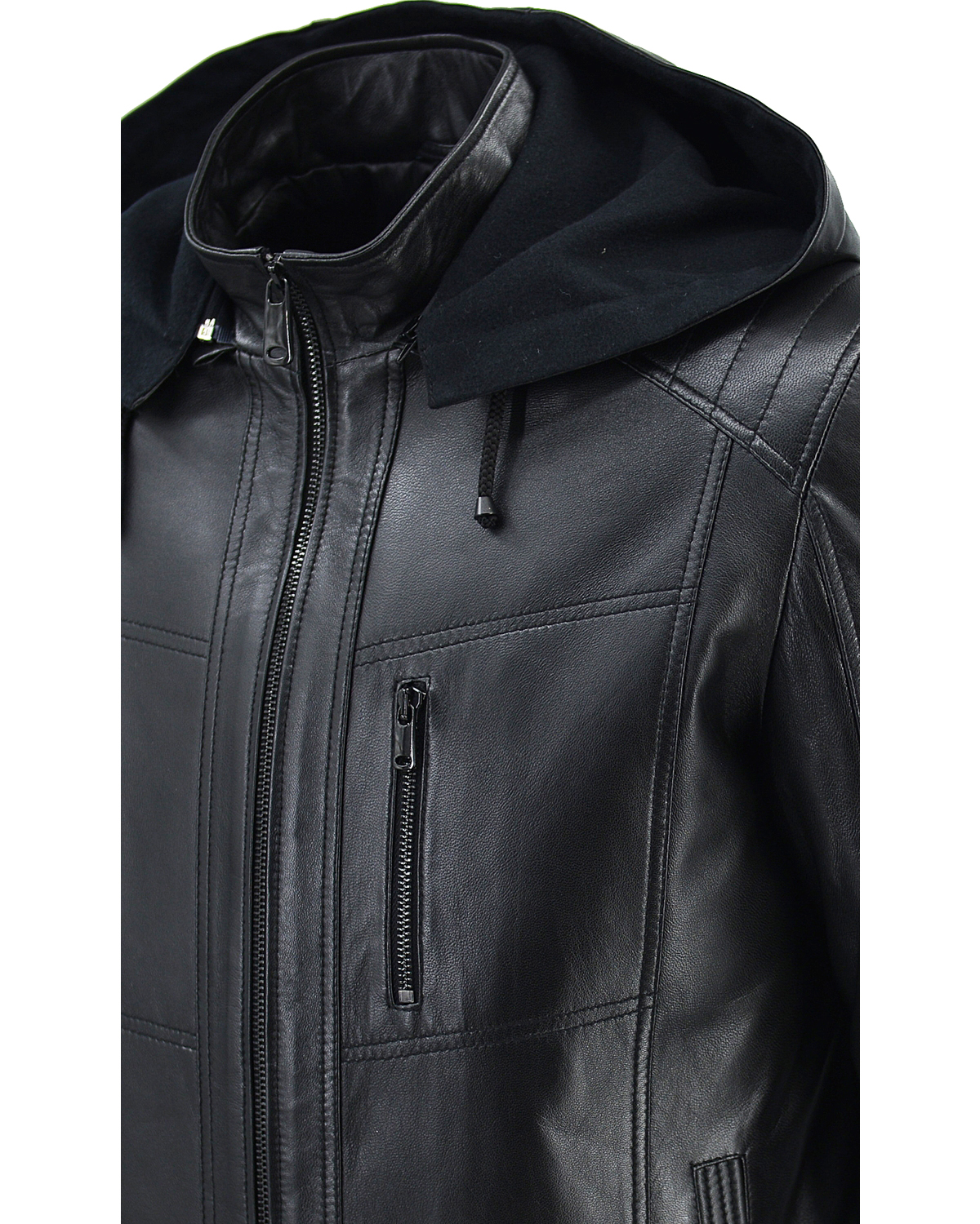 ΔΕΡΜΑΤΙΝΟ ΑΝΔΡΙΚΟ ΜΠΟΥΦΑΝ ΚΩΔΙΚΟΣ: 07-M-E-04HOOD-EC (BLACK) - Image 5