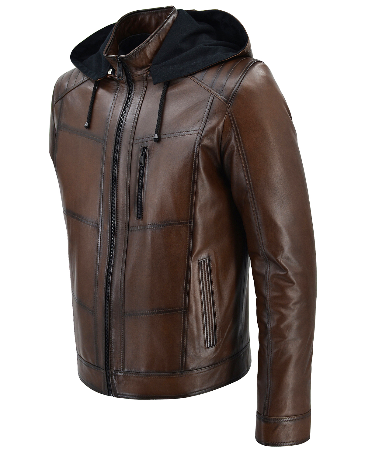 ΔΕΡΜΑΤΙΝΟ ΑΝΔΡΙΚΟ ΜΠΟΥΦΑΝ ΚΩΔΙΚΟΣ: 07-M-E-04HOOD-EC (BROWN-ANTIQUE) - Image 5