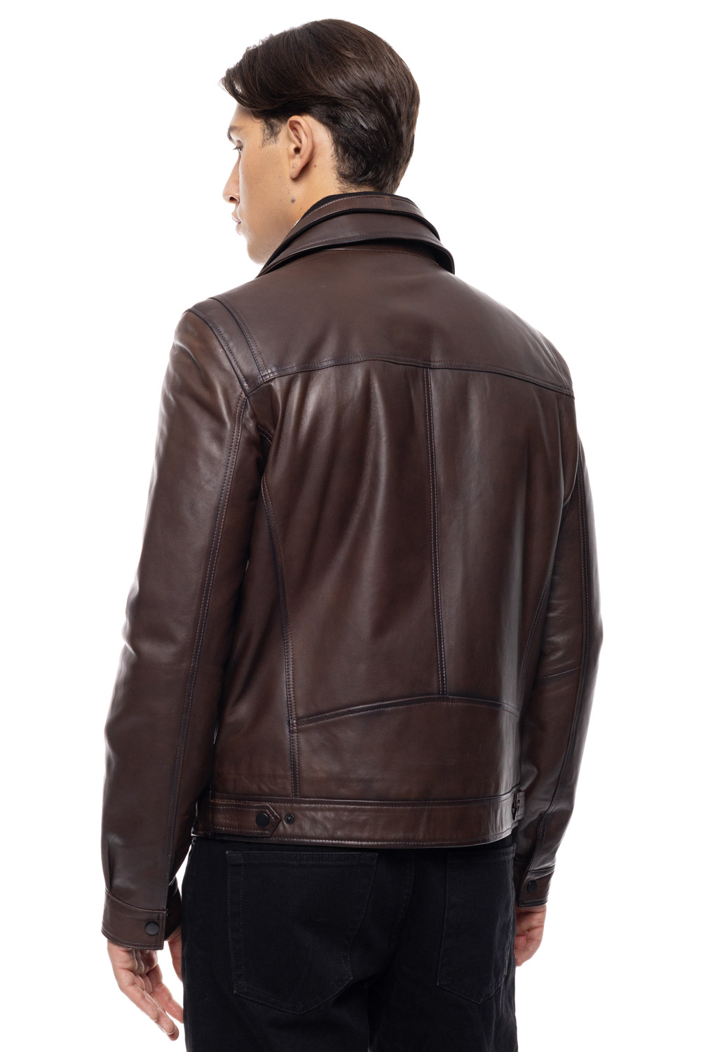 ΔΕΡΜΑΤΙΝΟ ΑΝΔΡΙΚΟ ΜΠΟΥΦΑΝ ΚΩΔΙΚΟΣ: 07-M-E-745-EC (BROWN-ANTIQUE) - Image 4