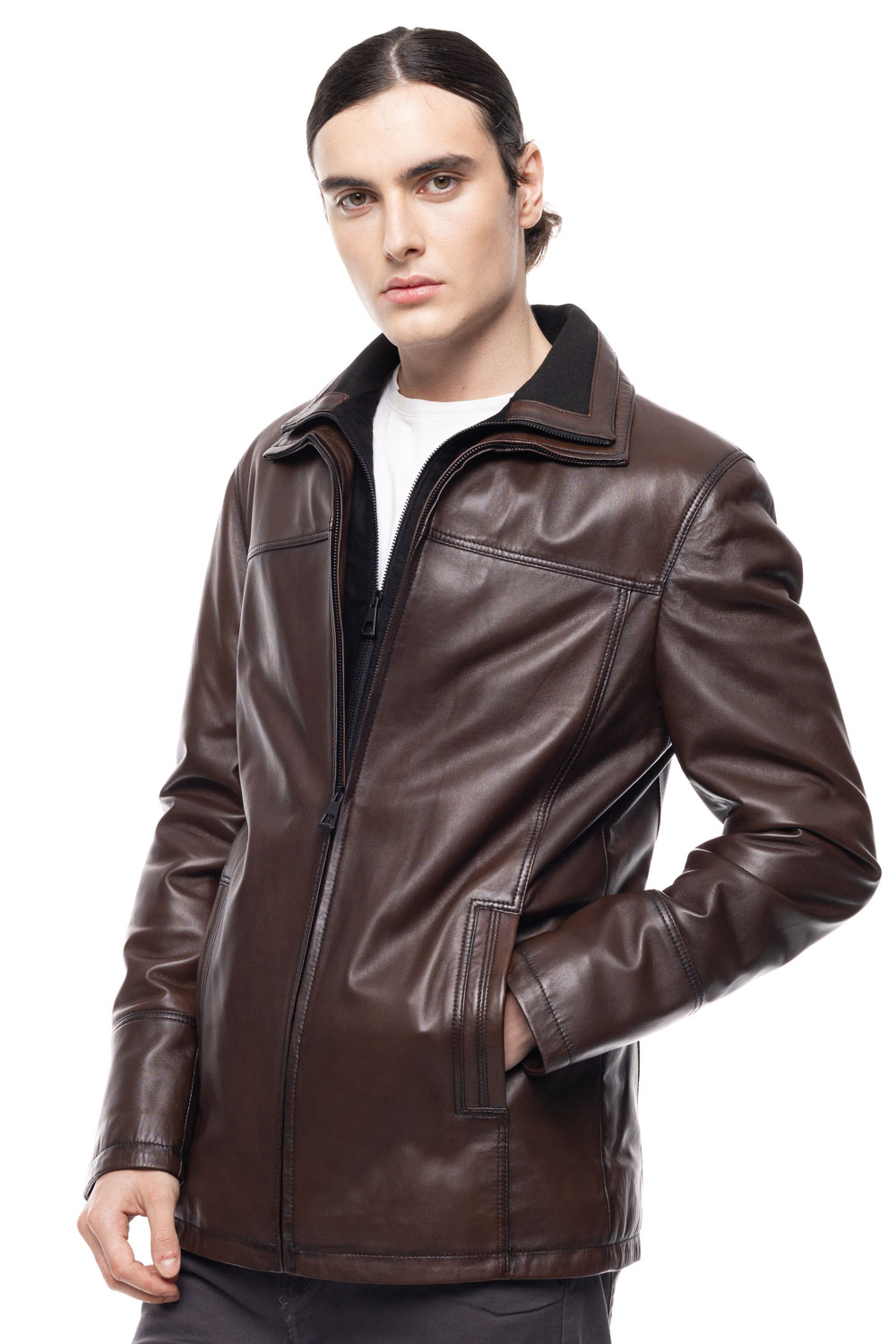 ΔΕΡΜΑΤΙΝΟ ΑΝΔΡΙΚΟ ΤΖΑΚΕΤ ΚΩΔΙΚΟΣ: 07-M-E-8328-EC (BROWN-ANTIQUE)