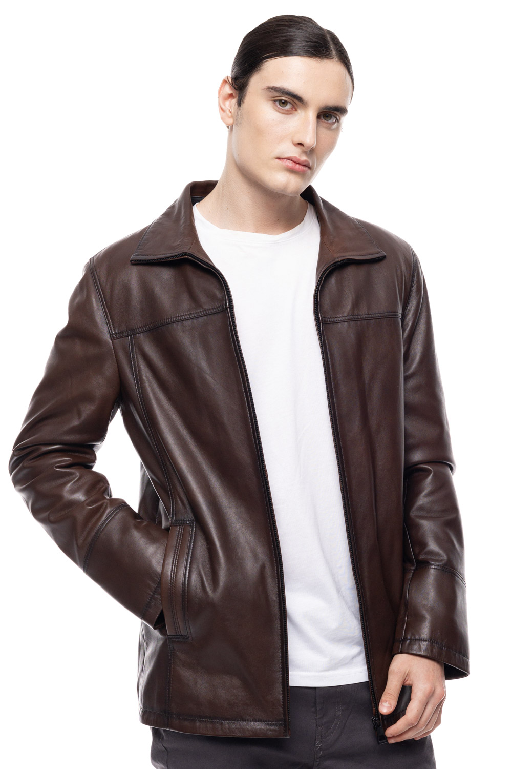 ΔΕΡΜΑΤΙΝΟ ΑΝΔΡΙΚΟ ΤΖΑΚΕΤ ΚΩΔΙΚΟΣ: 07-M-E-8328-EC (BROWN-ANTIQUE) - Image 8