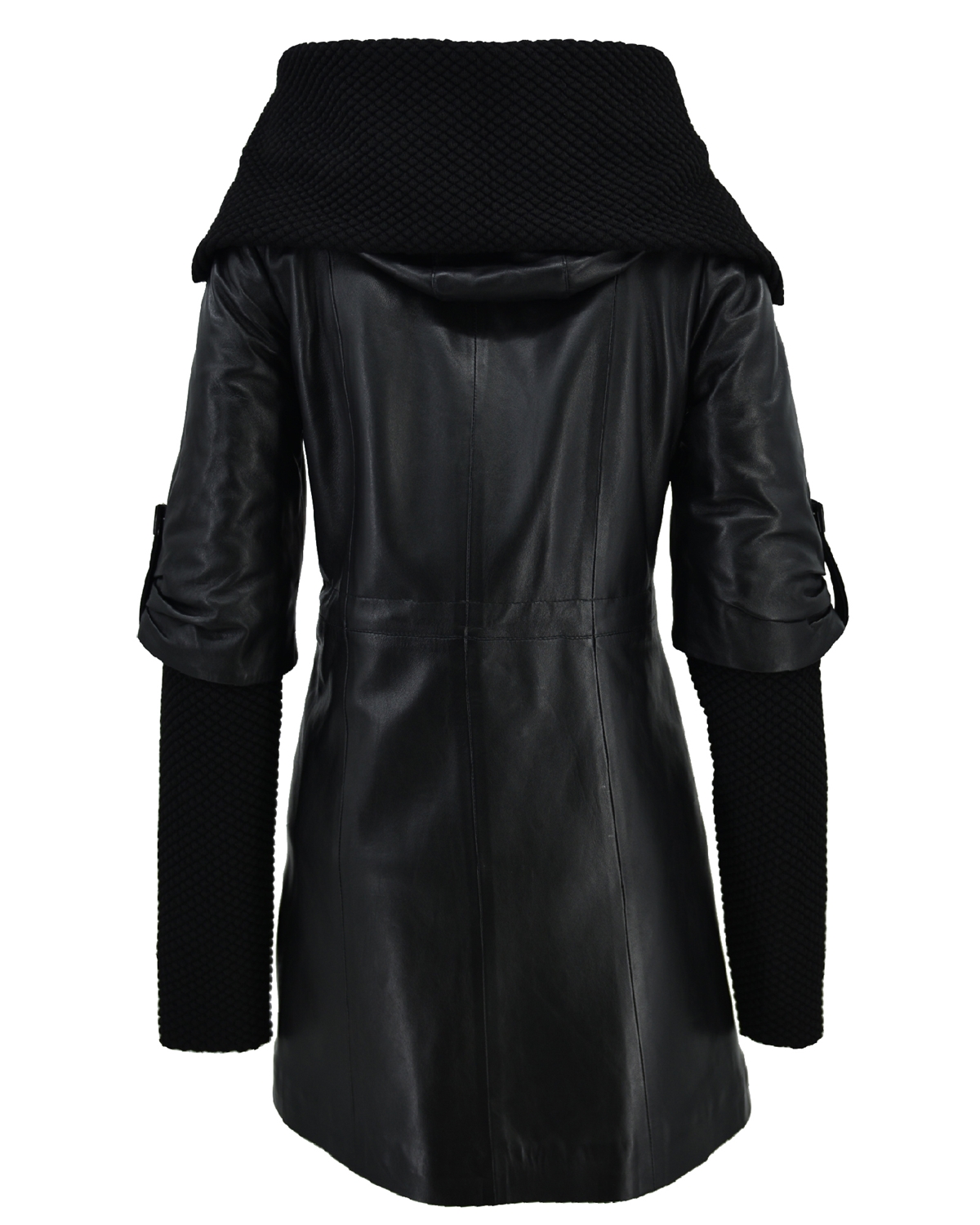 ΔΕΡΜΑΤΙΝΟ ΓΥΝΑΙΚΕΙΟ ΗΜΙΠΑΛΤΟ ΚΩΔΙΚΟΣ: 07-W-SLEEVE-LONG-EC (BLACK) - Image 13