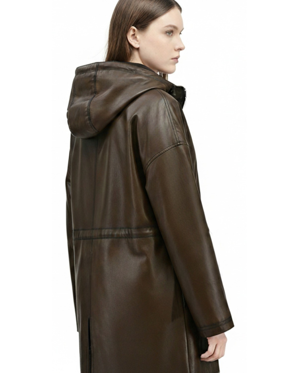 ΔΕΡΜΑΤΙΝΟ ΓΥΝΑΙΚΕΙΟ ΠΑΛΤΟ ΚΩΔΙΚΟΣ: 07-W-B-2188 (BROWN) - Image 4