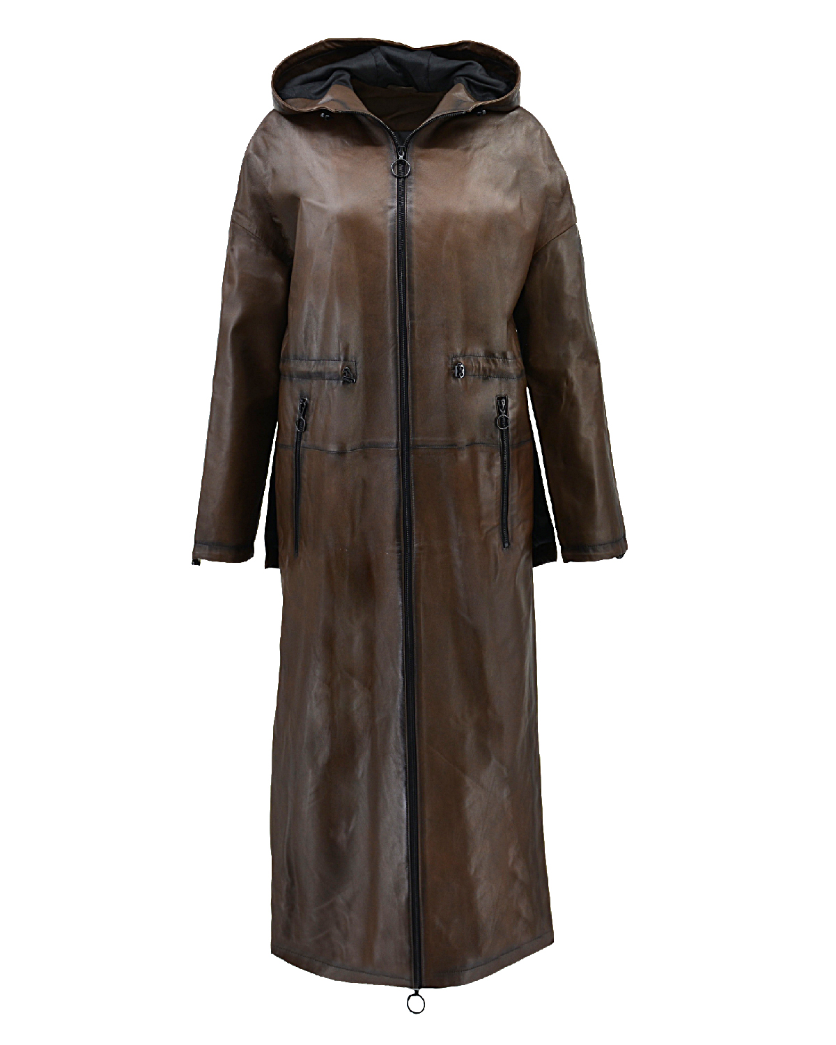 ΔΕΡΜΑΤΙΝΟ ΓΥΝΑΙΚΕΙΟ ΠΑΛΤΟ ΚΩΔΙΚΟΣ: 07-W-B-2188 (BROWN) - Image 5