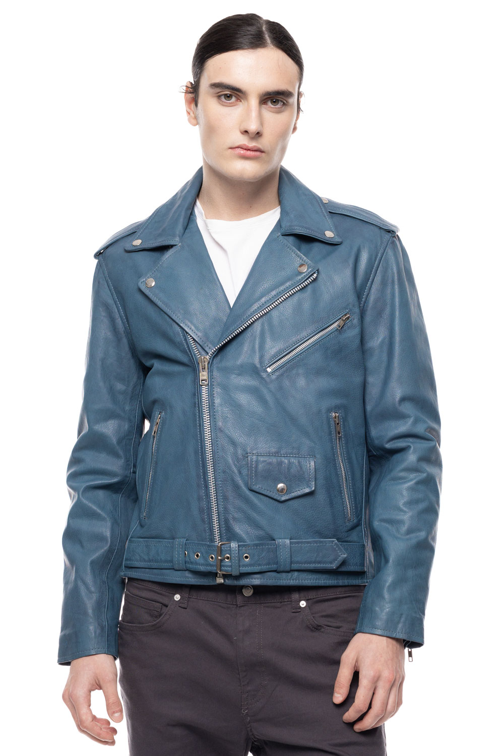 ΔΕΡΜΑΤΙΝΟ ΑΝΔΡΙΚΟ ΜΠΟΥΦΑΝ ΚΩΔΙΚΟΣ: 37-M-PERFECTO (R.BLUE)