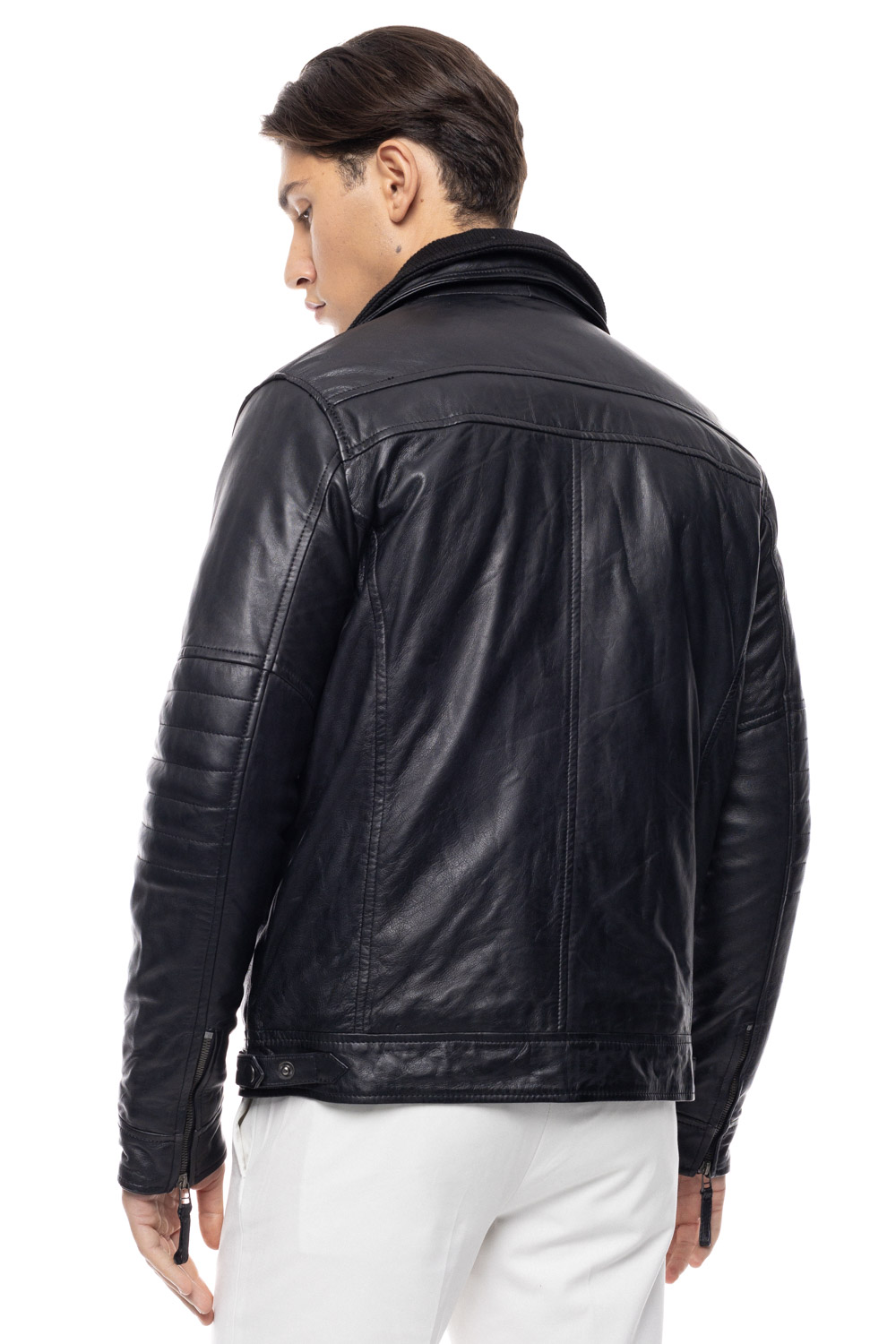 ΔΕΡΜΑΤΙΝΟ ΑΝΔΡΙΚΟ ΜΠΟΥΦΑΝ ΚΩΔΙΚΟΣ: 37-M-JACKSON (BLACK) - Image 4