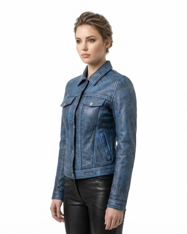 ΔΕΡΜΑΤΙΝΟ ΓΥΝΑΙΚΕΙΟ ΜΠΟΥΦΑΝ ΚΩΔΙΚΟΣ: 14-W-ADRIANA (DENIM) - Image 3