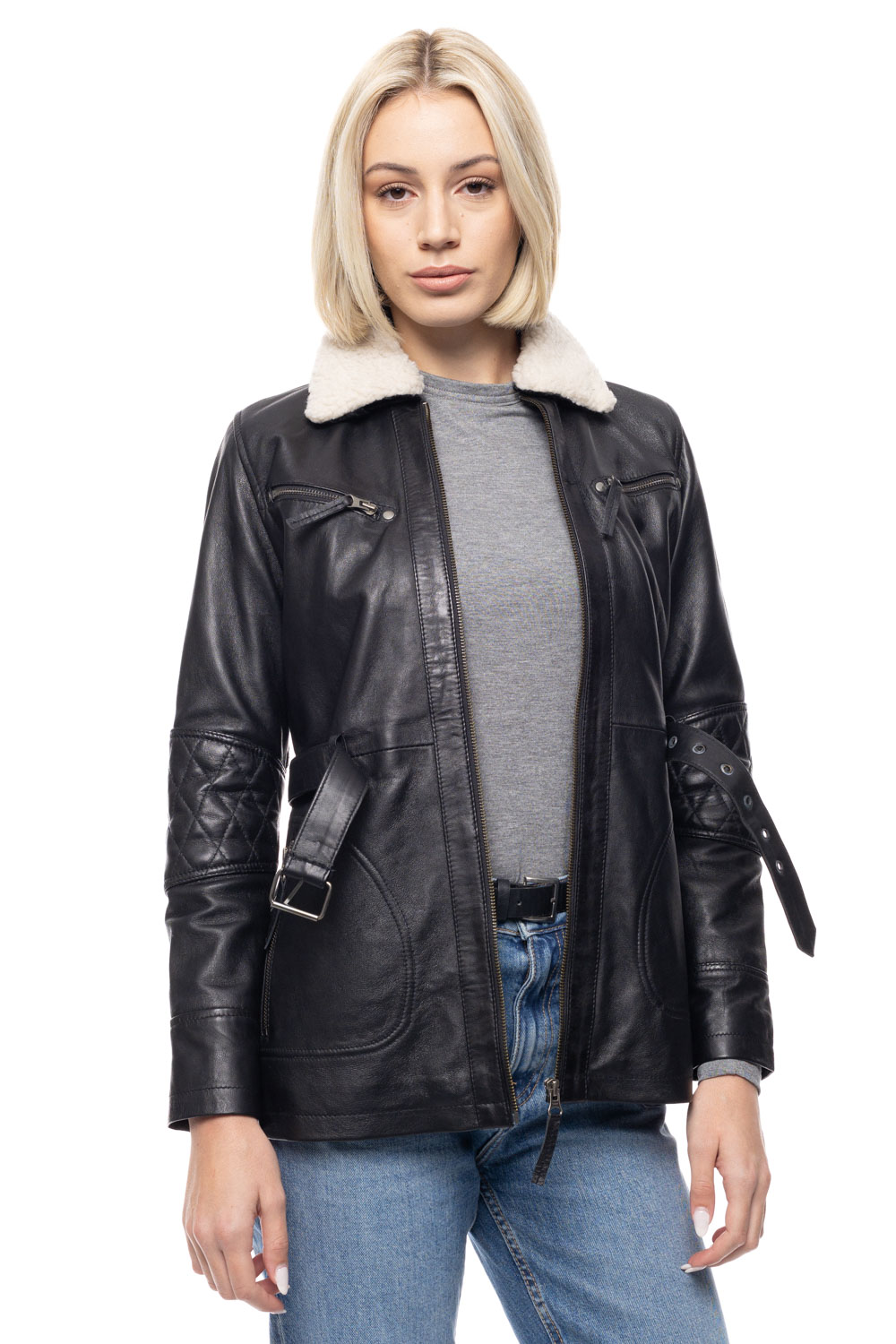 ΔΕΡΜΑΤΙΝΟ ΓΥΝΑΙΚΕΙΟ ΜΠΟΥΦΑΝ ΚΩΔΙΚΟΣ: 14-W-MARIA-W (BLACK) - Image 6