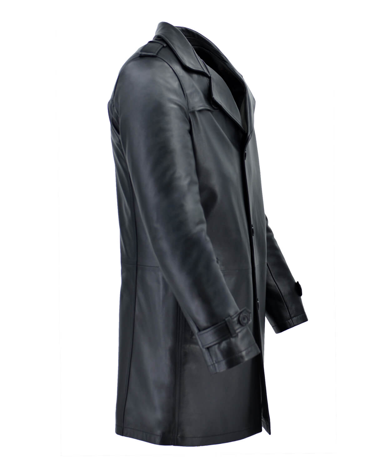 ΔΕΡΜΑΤΙΝΟ ΑΝΔΡΙΚΟ ΗΜΙΠΑΛΤΟ ΚΩΔΙΚΟΣ: 07-M-MAN-1 (BLACK) - Image 4