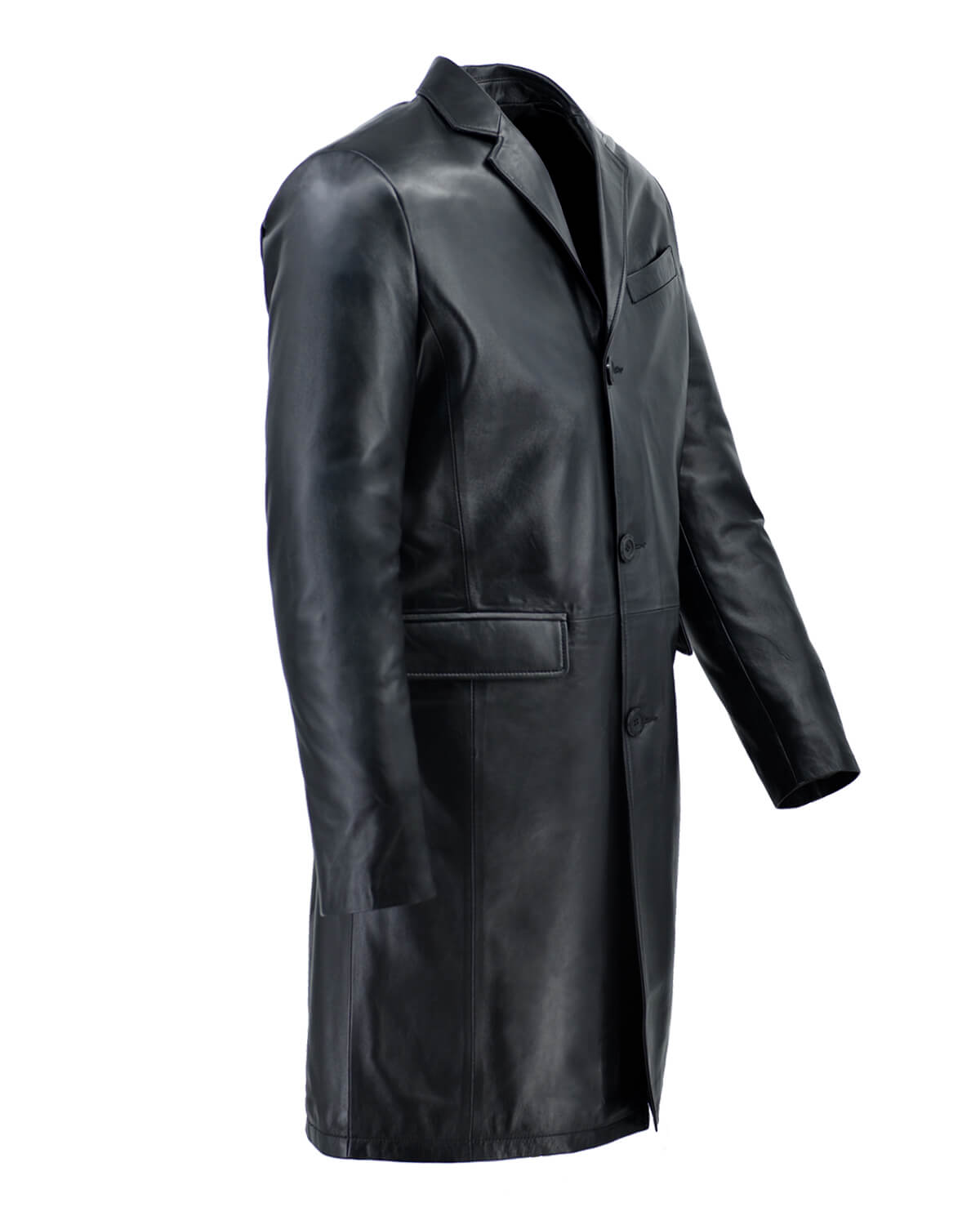 ΔΕΡΜΑΤΙΝΟ ΑΝΔΡΙΚΟ ΗΜΙΠΑΛΤΟ ΚΩΔΙΚΟΣ: 07-M-MAN-2 (BLACK) - Image 4
