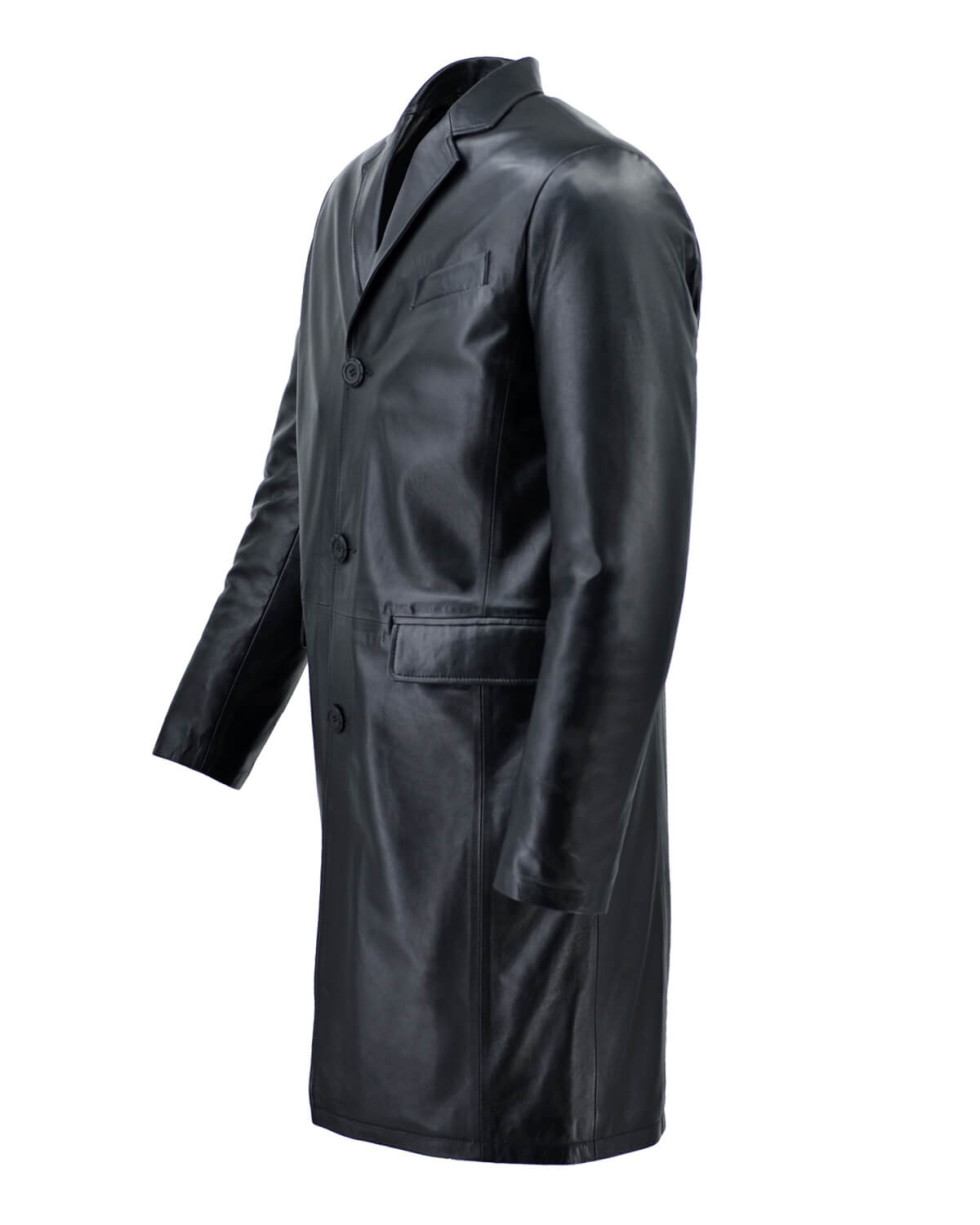 ΔΕΡΜΑΤΙΝΟ ΑΝΔΡΙΚΟ ΗΜΙΠΑΛΤΟ ΚΩΔΙΚΟΣ: 07-M-MAN-2 (BLACK) - Image 3