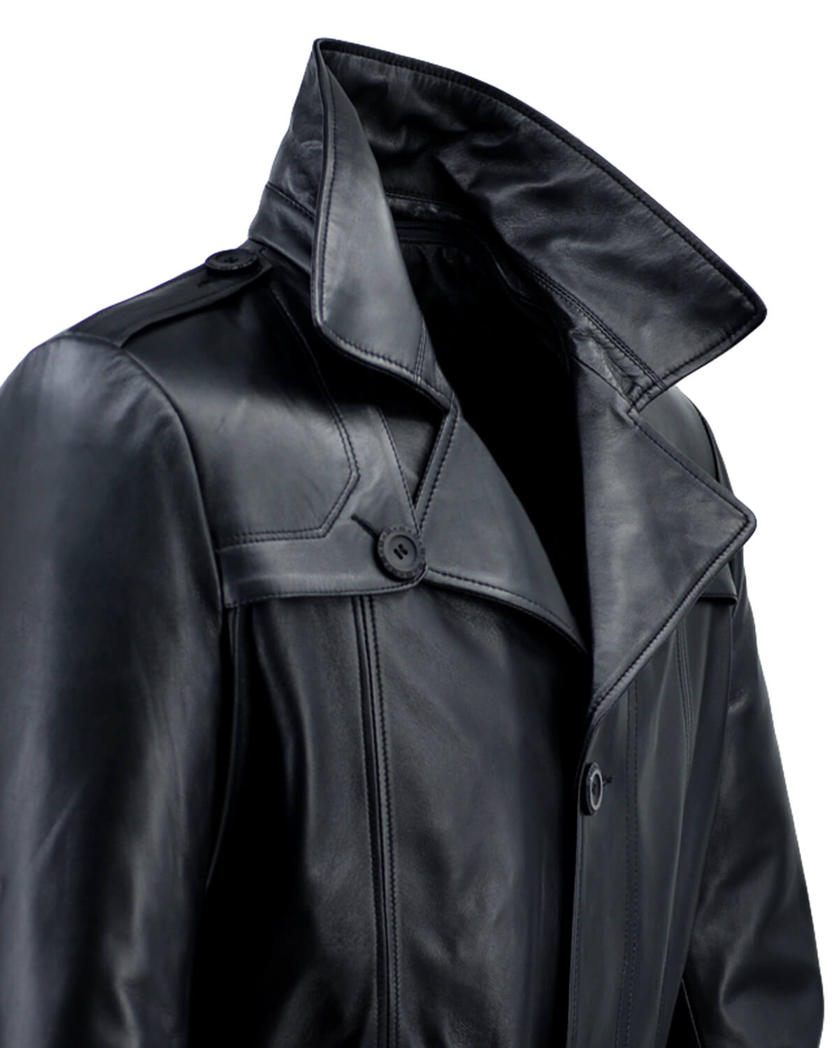 ΔΕΡΜΑΤΙΝΟ ΑΝΔΡΙΚΟ ΗΜΙΠΑΛΤΟ ΚΩΔΙΚΟΣ: 07-M-MAN-3 (BLACK) - Image 7