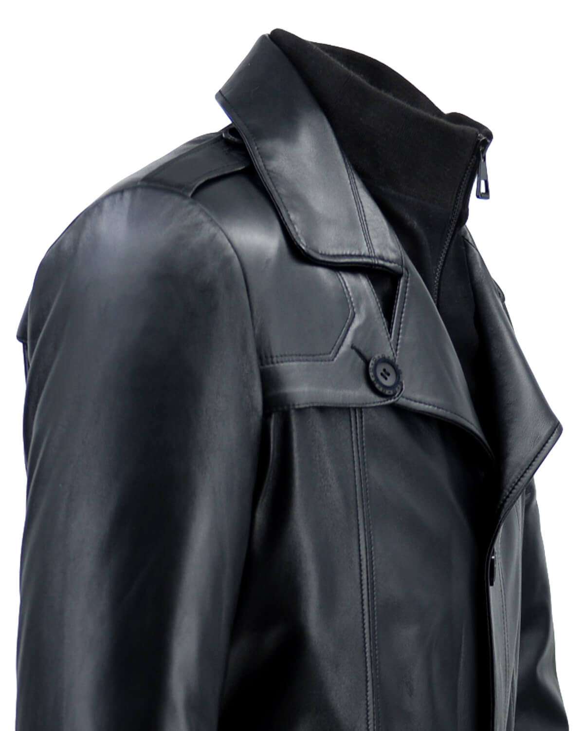 ΔΕΡΜΑΤΙΝΟ ΑΝΔΡΙΚΟ ΗΜΙΠΑΛΤΟ ΚΩΔΙΚΟΣ: 07-M-MAN-3 (BLACK) - Image 6