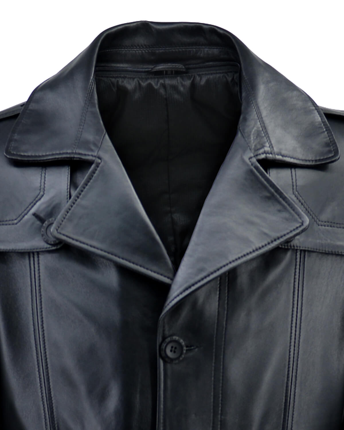 ΔΕΡΜΑΤΙΝΟ ΑΝΔΡΙΚΟ ΗΜΙΠΑΛΤΟ ΚΩΔΙΚΟΣ: 07-M-MAN-3 (BLACK) - Image 4