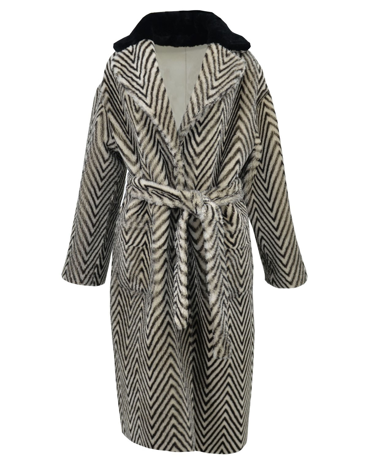 ΜΟΥΤΟΝ ΓΥΝΑΙΚΕΙΟ ΠΑΛΤΟ DOUBLE-FACE ΚΩΔΙΚΟΣ: 31-W-KK-10497 (ZEBRA-BEIGE) - Image 6