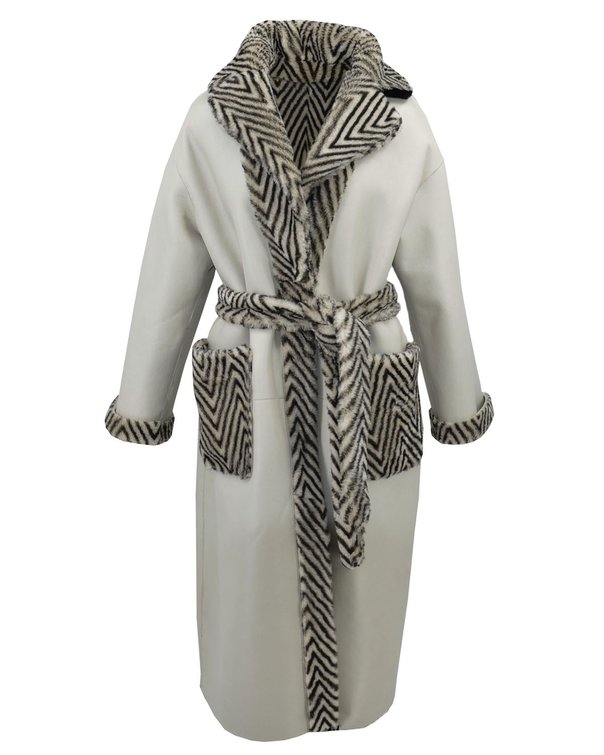 ΜΟΥΤΟΝ ΓΥΝΑΙΚΕΙΟ ΠΑΛΤΟ DOUBLE-FACE ΚΩΔΙΚΟΣ: 31-W-KK-10497 (ZEBRA-BEIGE) - Image 7
