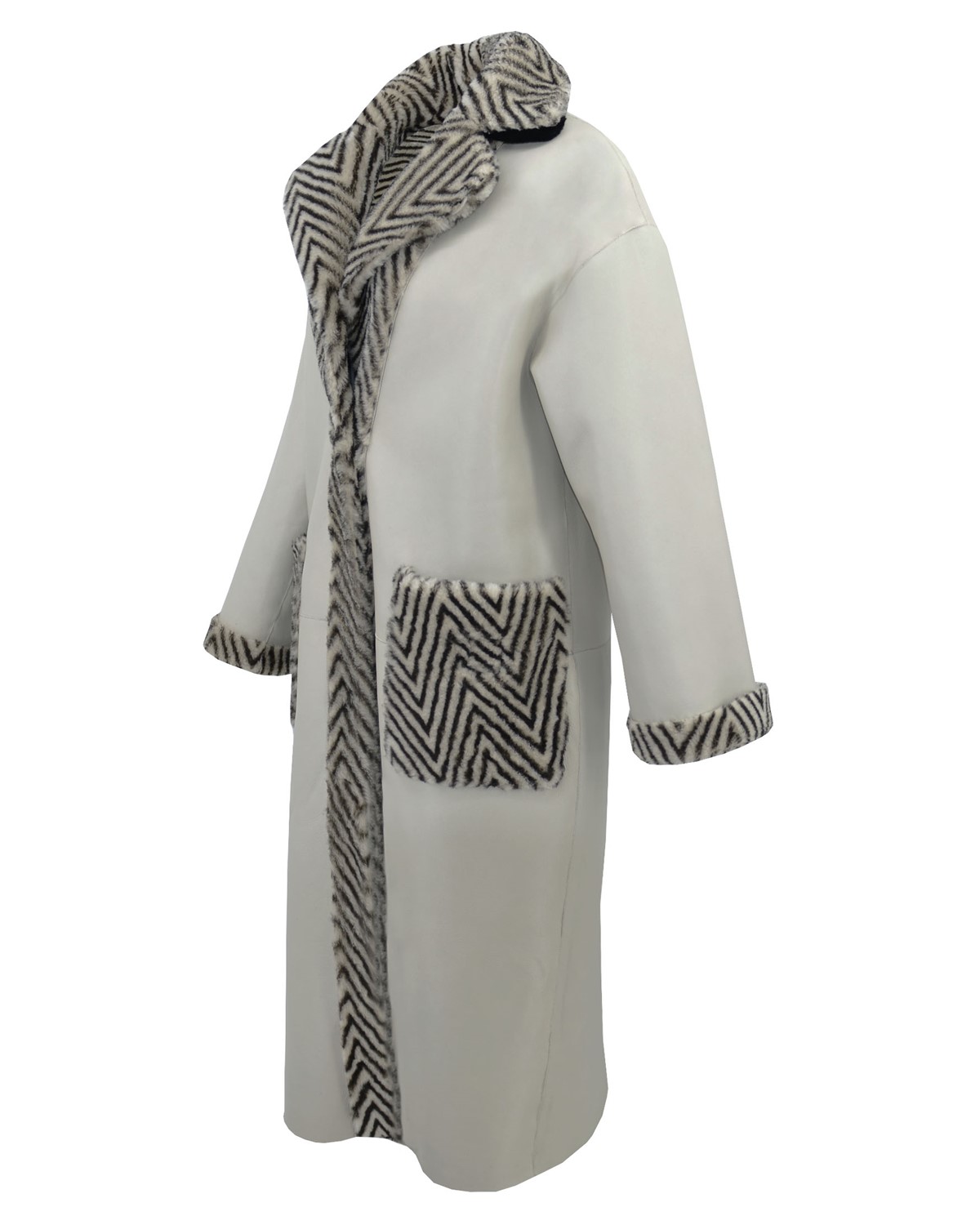 ΜΟΥΤΟΝ ΓΥΝΑΙΚΕΙΟ ΠΑΛΤΟ DOUBLE-FACE ΚΩΔΙΚΟΣ: 31-W-KK-10497 (ZEBRA-BEIGE) - Image 11