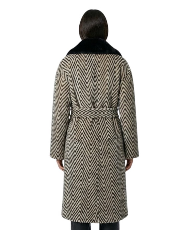 ΜΟΥΤΟΝ ΓΥΝΑΙΚΕΙΟ ΠΑΛΤΟ DOUBLE-FACE ΚΩΔΙΚΟΣ: 31-W-KK-10497 (ZEBRA-BEIGE) - Image 5