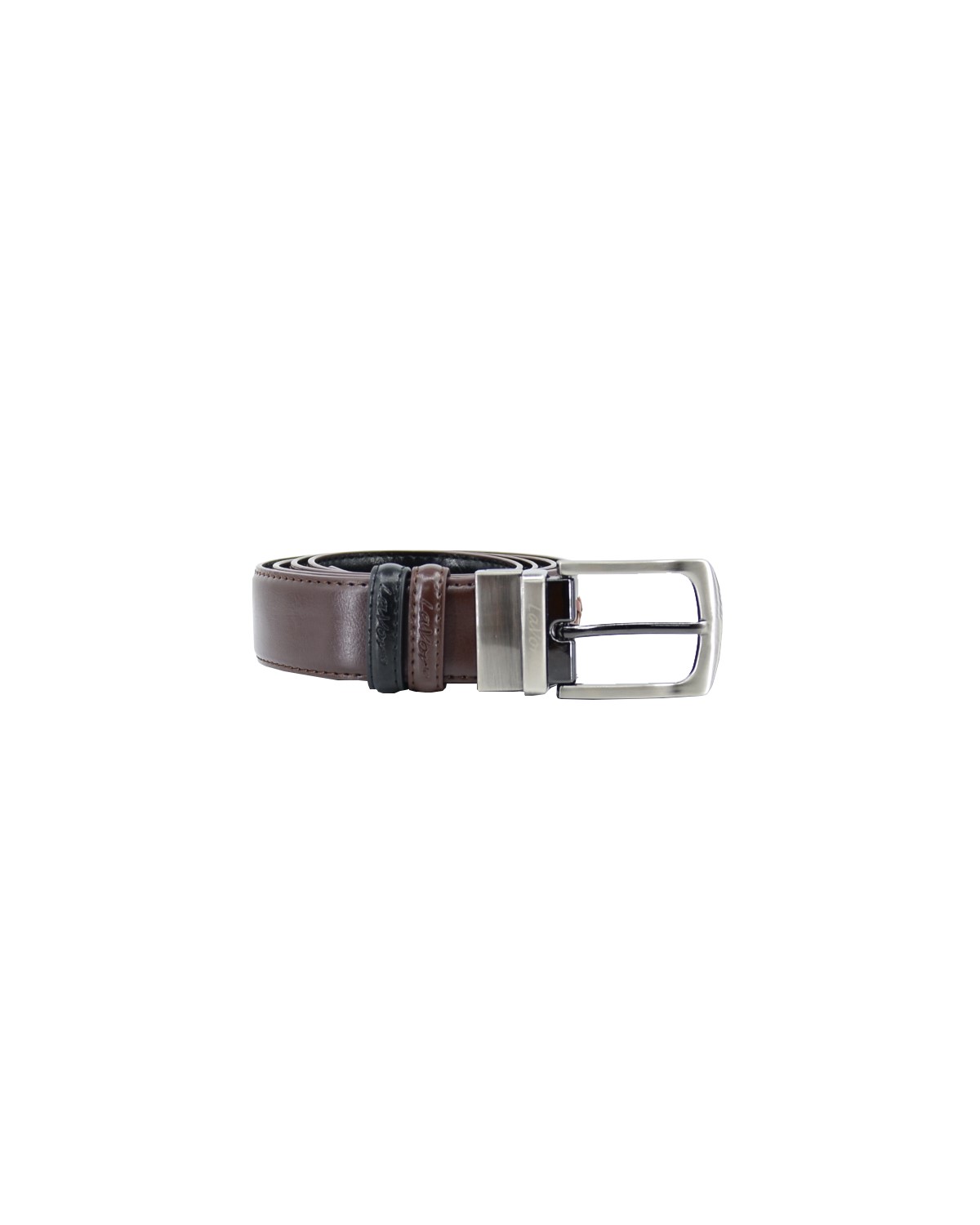 ΔΕΡΜΑΤΙΝΗ ΖΩΝΗ ΔΙΠΛΗΣ ΟΨΗΣ ΚΩΔΙΚΟΣ: 29-BELT-1-103 (BROWN-BLACK) - Image 3