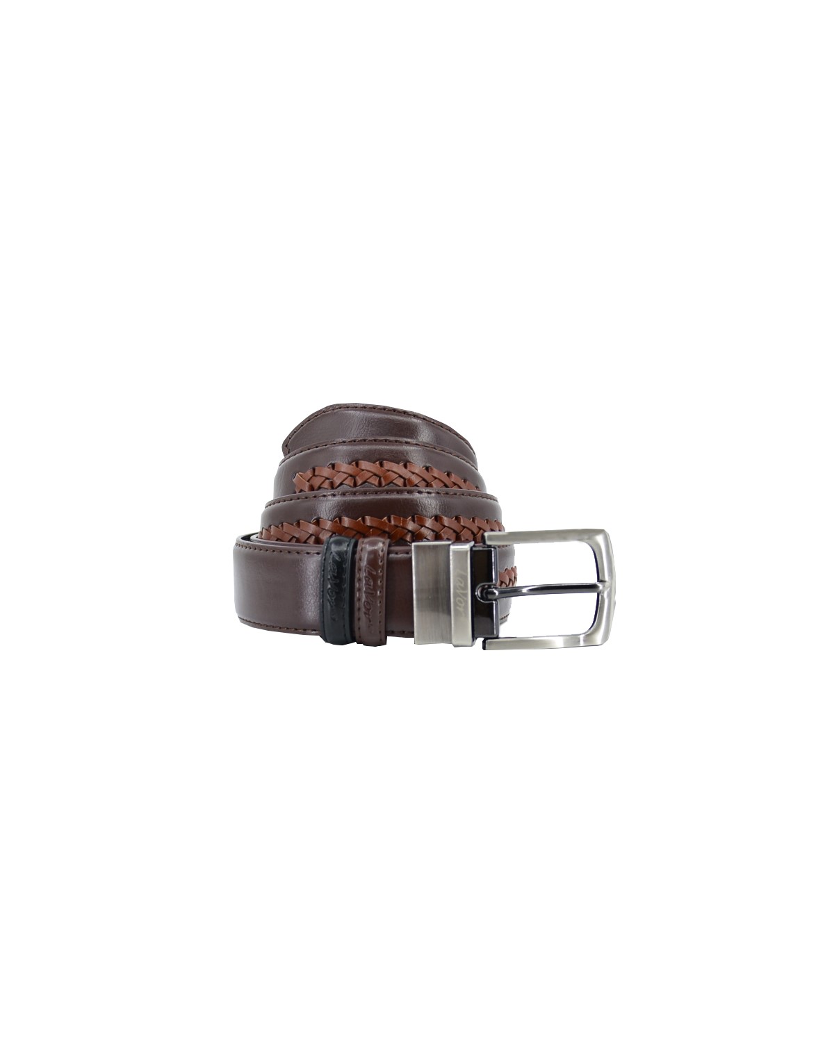 ΔΕΡΜΑΤΙΝΗ ΖΩΝΗ ΔΙΠΛΗΣ ΟΨΗΣ ΚΩΔΙΚΟΣ: 29-BELT-1-103 (BROWN-BLACK) - Image 5