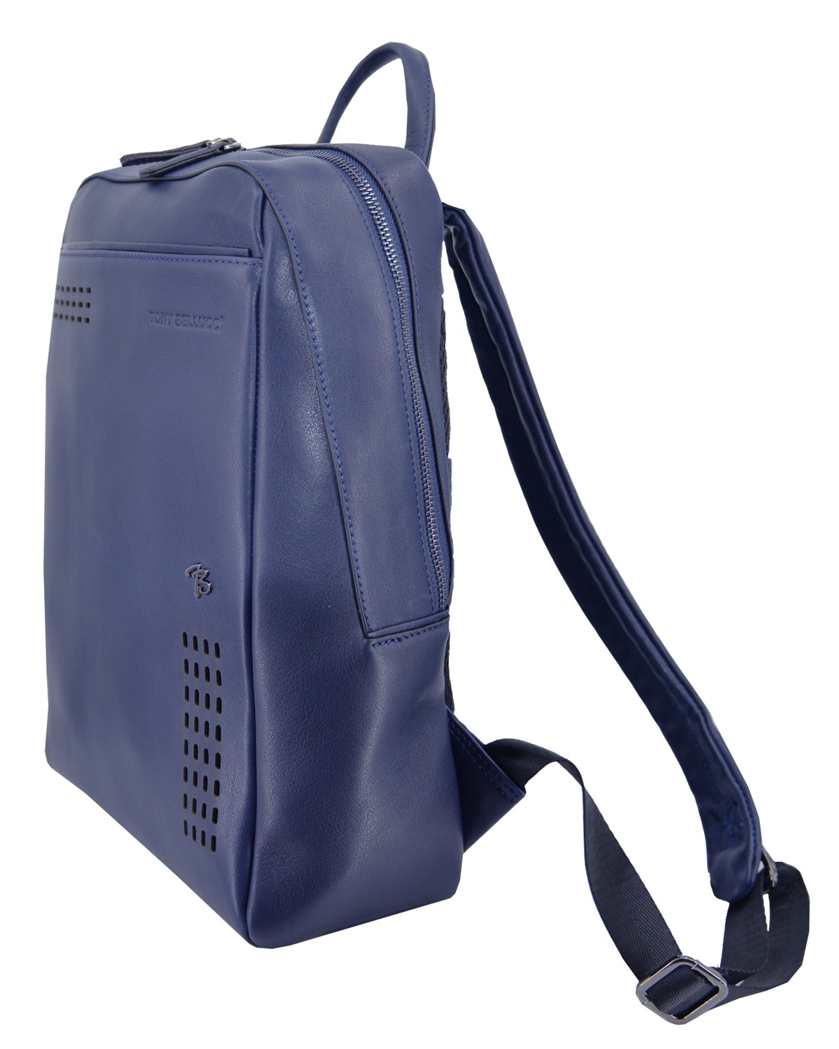 ΔΕΡΜΑΤΙΝΟ ΣΑΚΙΔΙΟ ΠΛΑΤΗΣ (BACK PACK) ΚΩΔΙΚΟΣ: 44S-BAG-T5209-496 (NAVY) - Image 4