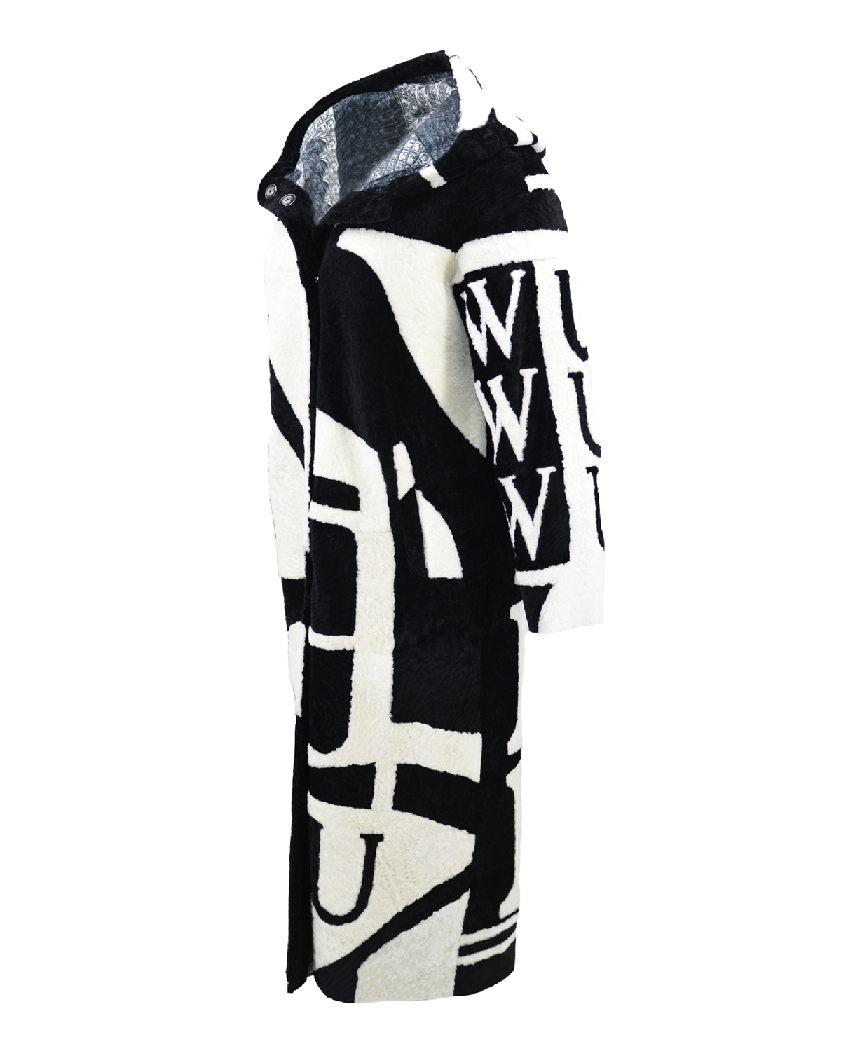 ΜΟΥΤΟΝ ΓΥΝΑΙΚΕΙΟ ΠΑΛΤΟ DOUBLE-FACE ΚΩΔΙΚΟΣ: 45S-W-MK-1174 (WHITE-BLACKCROCO) - Image 9