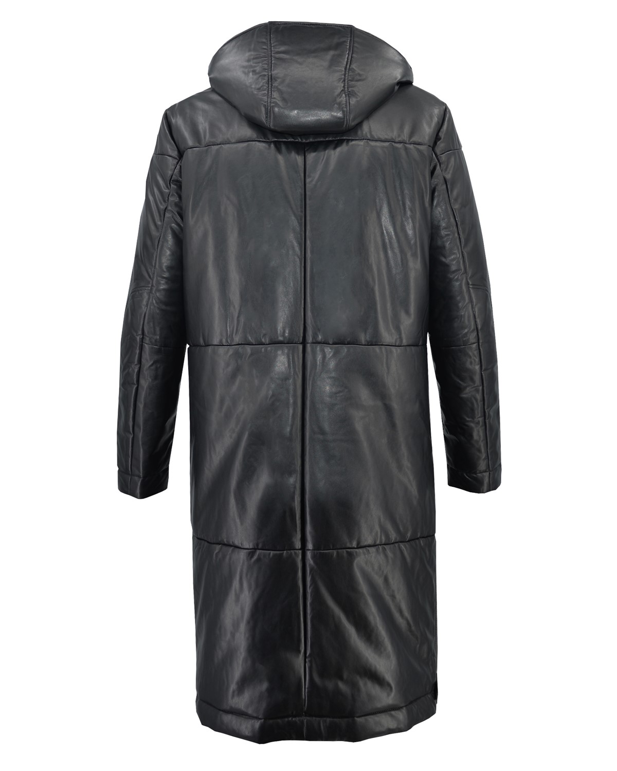 ΔΕΡΜΑΤΙΝΟ ΑΝΔΡΙΚΟ PUFFER ΠΑΛΤΟ ΚΩΔΙΚΟΣ: 46S-M-GL-431 (BLACK-ZIG) - Image 8
