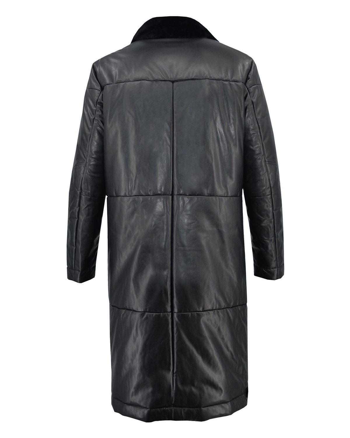ΔΕΡΜΑΤΙΝΟ ΑΝΔΡΙΚΟ PUFFER ΠΑΛΤΟ ΚΩΔΙΚΟΣ: 46S-M-GL-431 (BLACK-ZIG) - Image 9