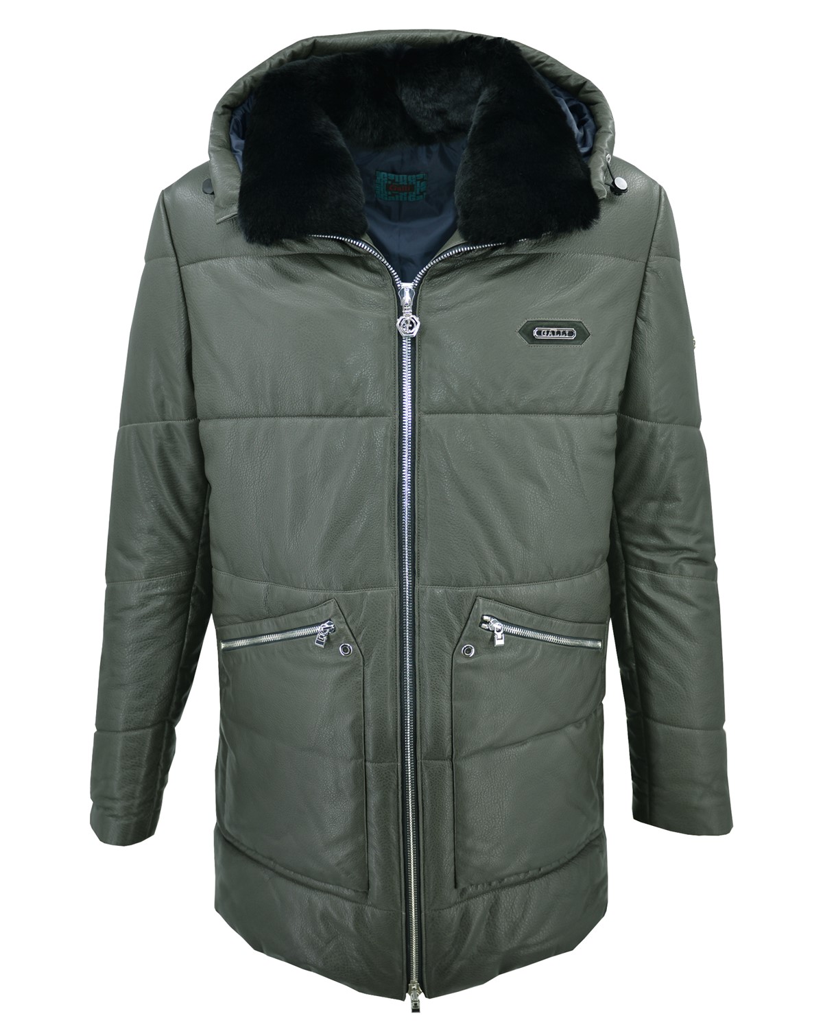 ΔΕΡΜΑΤΙΝΟ ΑΝΔΡΙΚΟ PUFFER JACKET ΚΩΔΙΚΟΣ: 46S-M-GL-791 (GREEN-SQUAD)