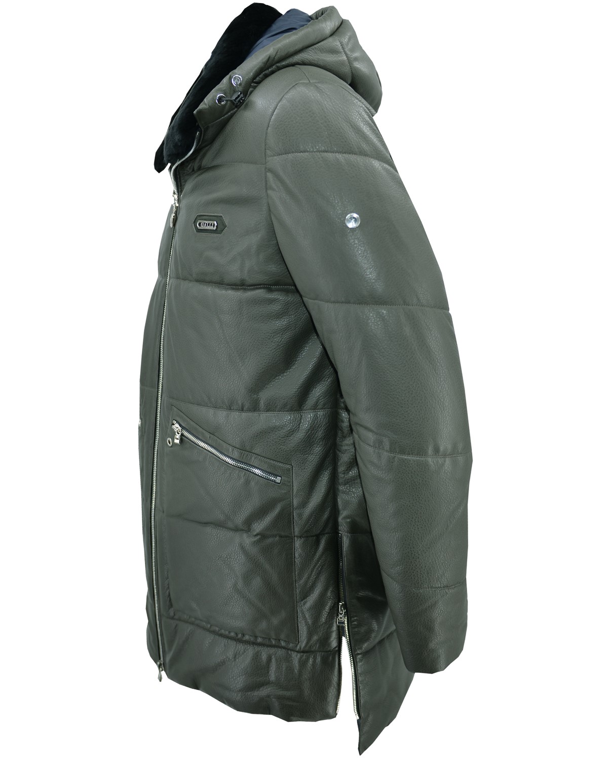 ΔΕΡΜΑΤΙΝΟ ΑΝΔΡΙΚΟ PUFFER JACKET ΚΩΔΙΚΟΣ: 46S-M-GL-791 (GREEN-SQUAD) - Image 5