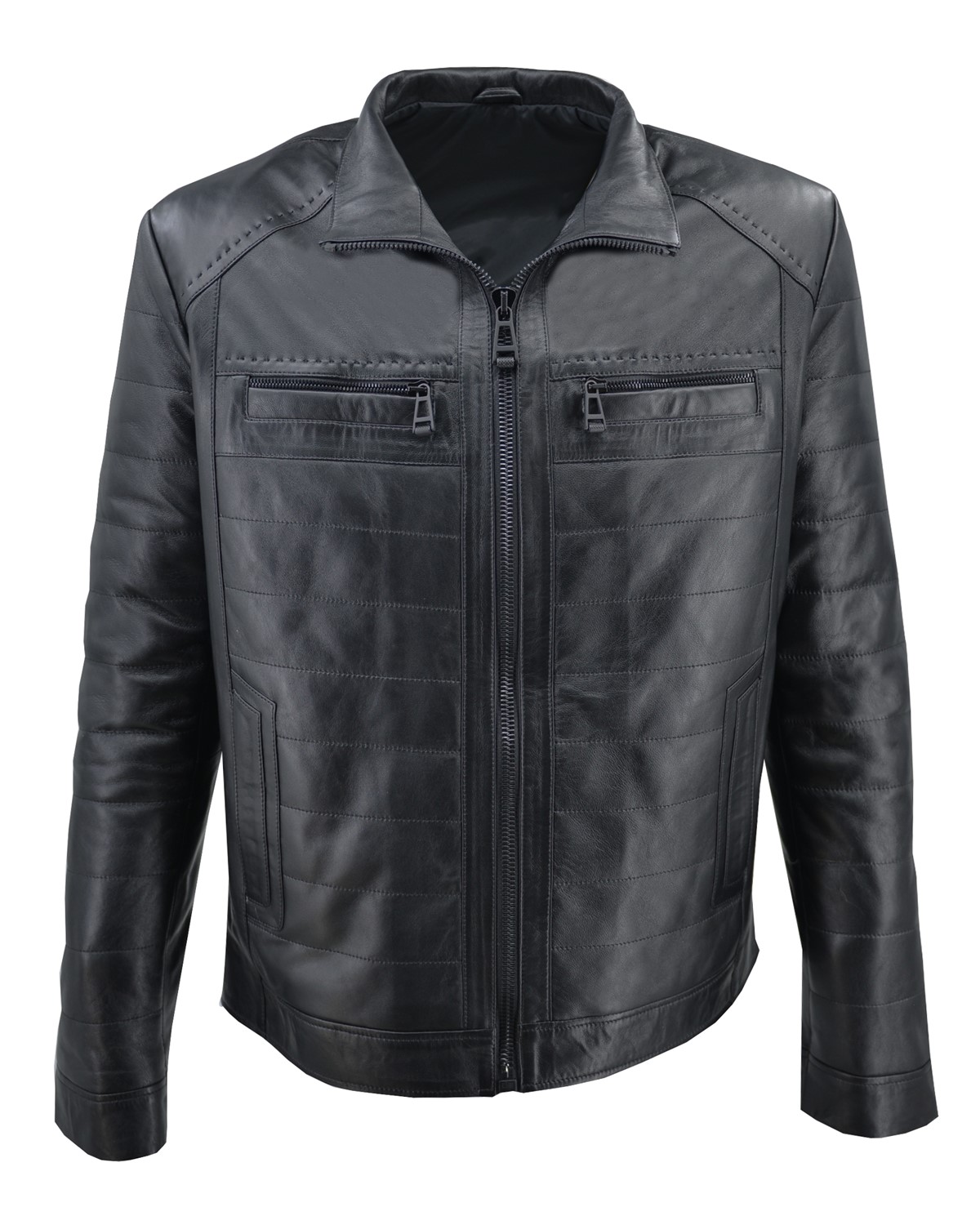 ΔΕΡΜΑΤΙΝΟ ΑΝΔΡΙΚΟ ΜΠΟΥΦΑΝ ΚΩΔΙΚΟΣ: 47S-M-Z-111 (BLACK) - Image 4