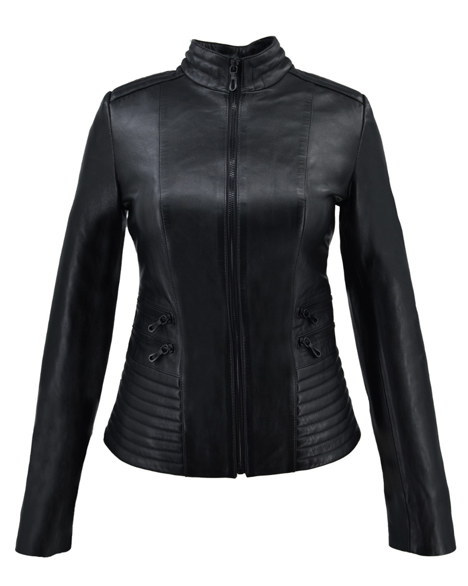 ΔΕΡΜΑΤΙΝΟ ΓΥΝΑΙΚΕΙΟ ΜΠΟΥΦΑΝ ΚΩΔΙΚΟΣ: 47S-W-FOUR-ZIP (BLACK) - Image 5