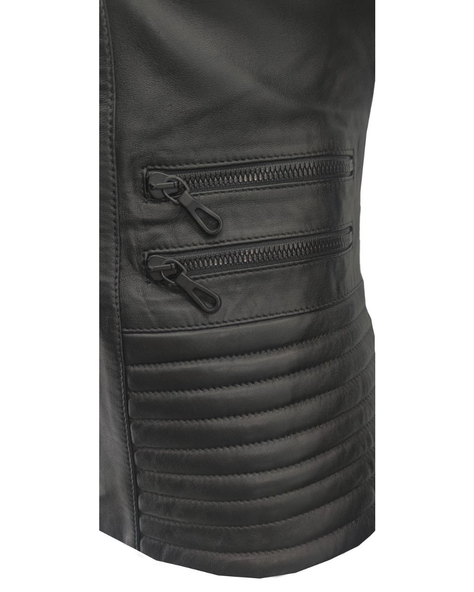ΔΕΡΜΑΤΙΝΟ ΓΥΝΑΙΚΕΙΟ ΜΠΟΥΦΑΝ ΚΩΔΙΚΟΣ: 47S-W-FOUR-ZIP (BLACK) - Image 9
