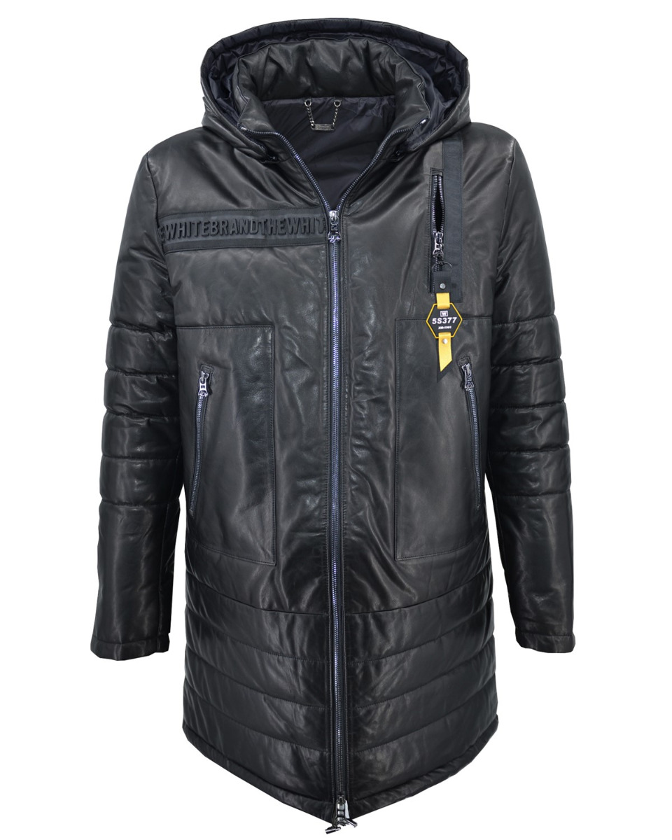 ΔΕΡΜΑΤΙΝΟ ΑΝΔΡΙΚΟ PUFFER JACKET ΚΩΔΙΚΟΣ: 48S-M-K-1535-22015 (BLACK) - Image 4