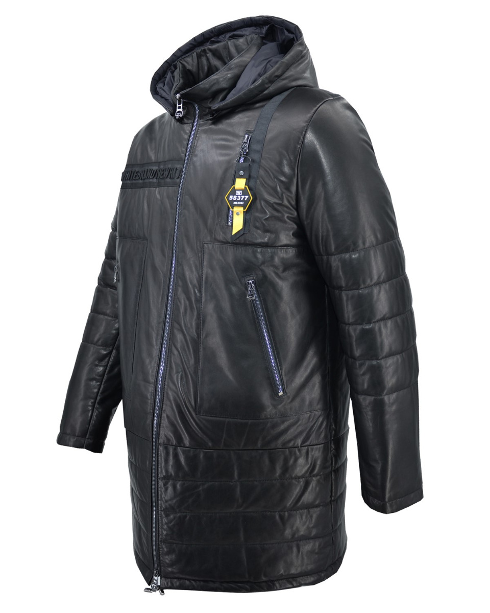 ΔΕΡΜΑΤΙΝΟ ΑΝΔΡΙΚΟ PUFFER JACKET ΚΩΔΙΚΟΣ: 48S-M-K-1535-22015 (BLACK) - Image 6
