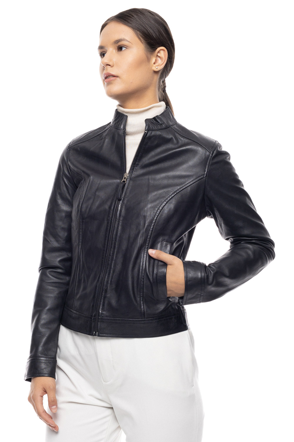 ΔΕΡΜΑΤΙΝΟ ΓΥΝΑΙΚΕΙΟ ΜΠΟΥΦΑΝ ΚΩΔΙΚΟΣ: 49-W-AMORE (BLACK) - Image 3