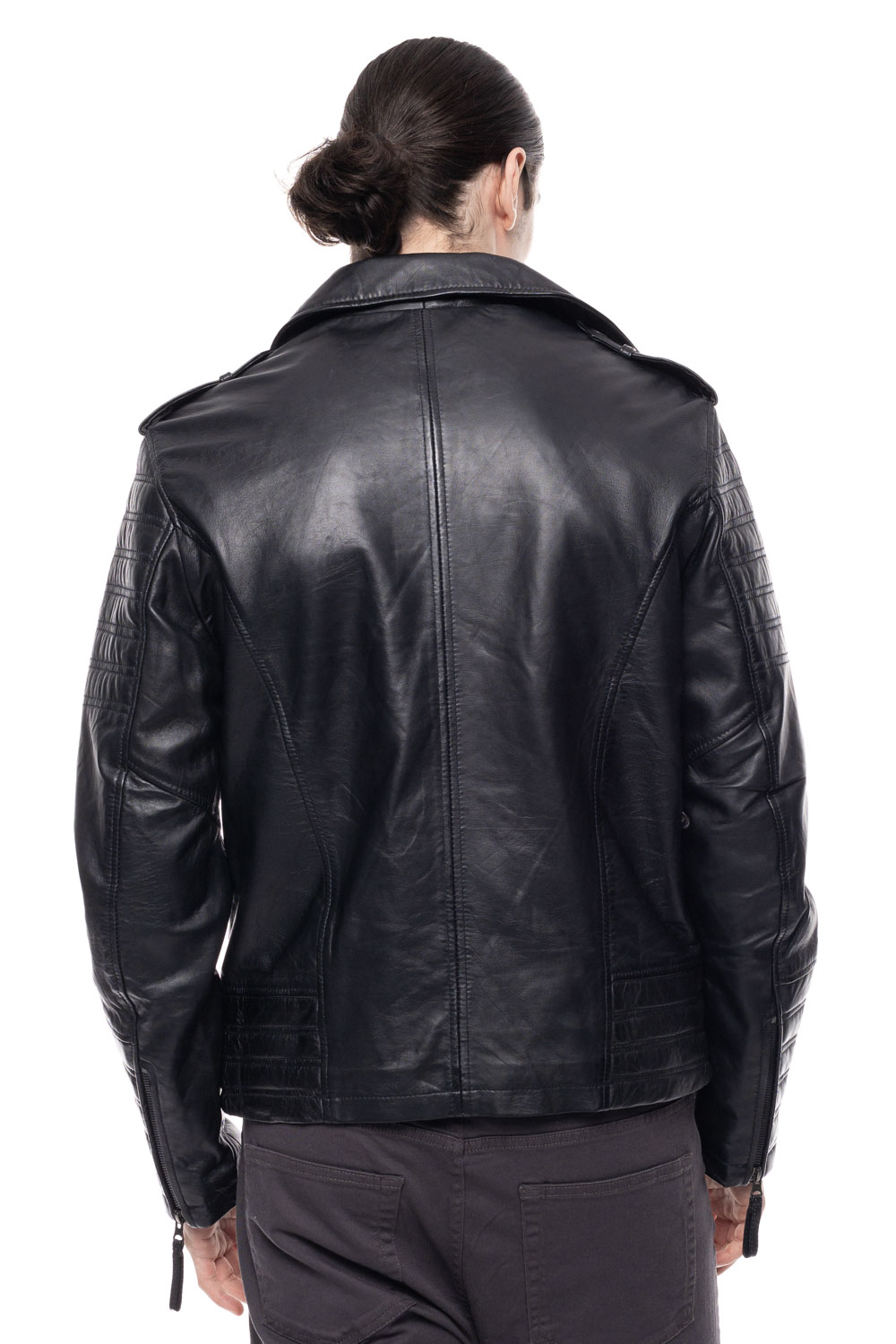 ΔΕΡΜΑΤΙΝΟ ΑΝΔΡΙΚΟ ΜΠΟΥΦΑΝ ΚΩΔΙΚΟΣ: 49-M-ALEX (BLACK) - Image 4