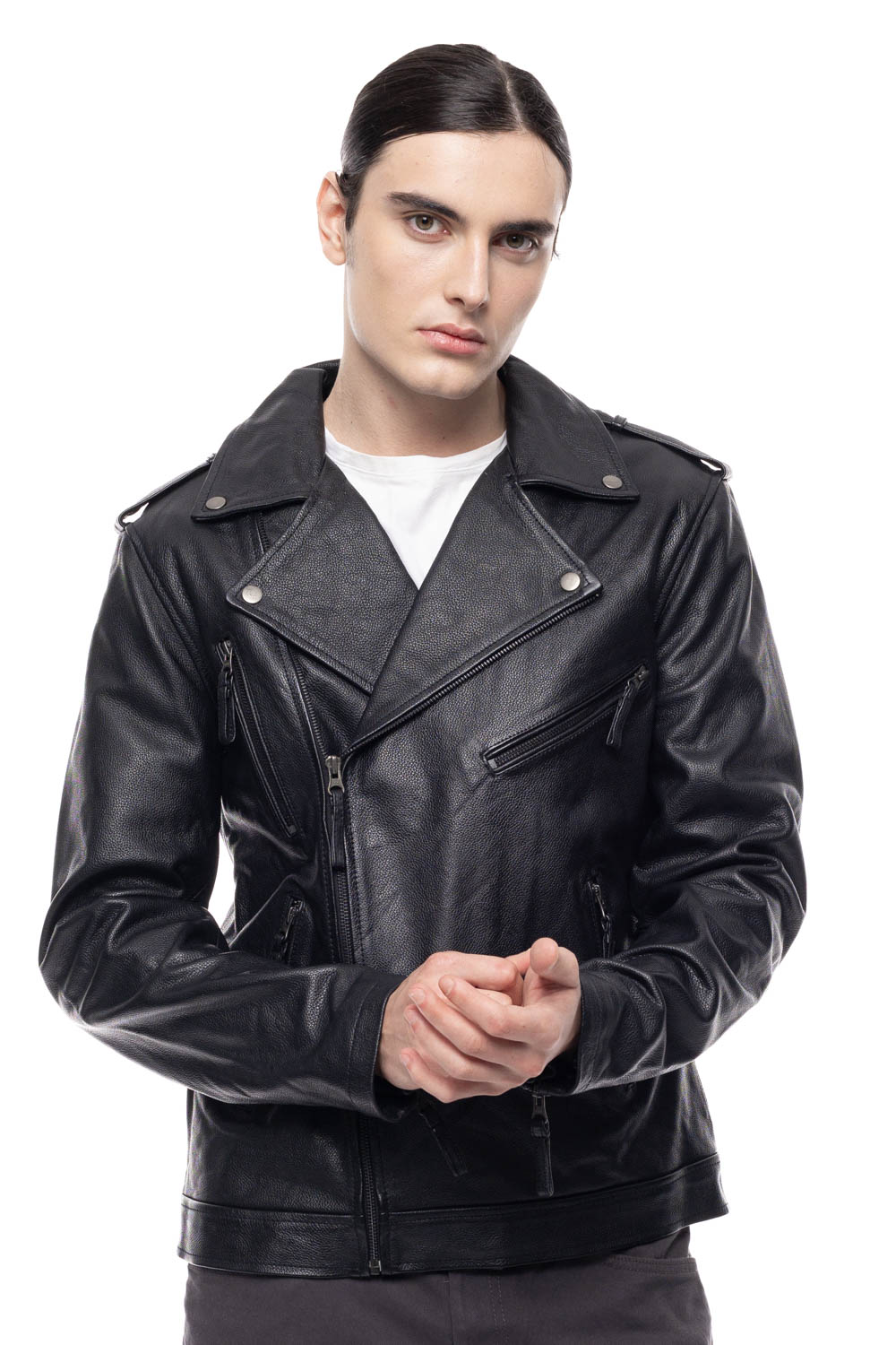 ΔΕΡΜΑΤΙΝΟ ΑΝΔΡΙΚΟ ΜΠΟΥΦΑΝ ΚΩΔΙΚΟΣ: 49-M-8129 (BLACK) - Image 3