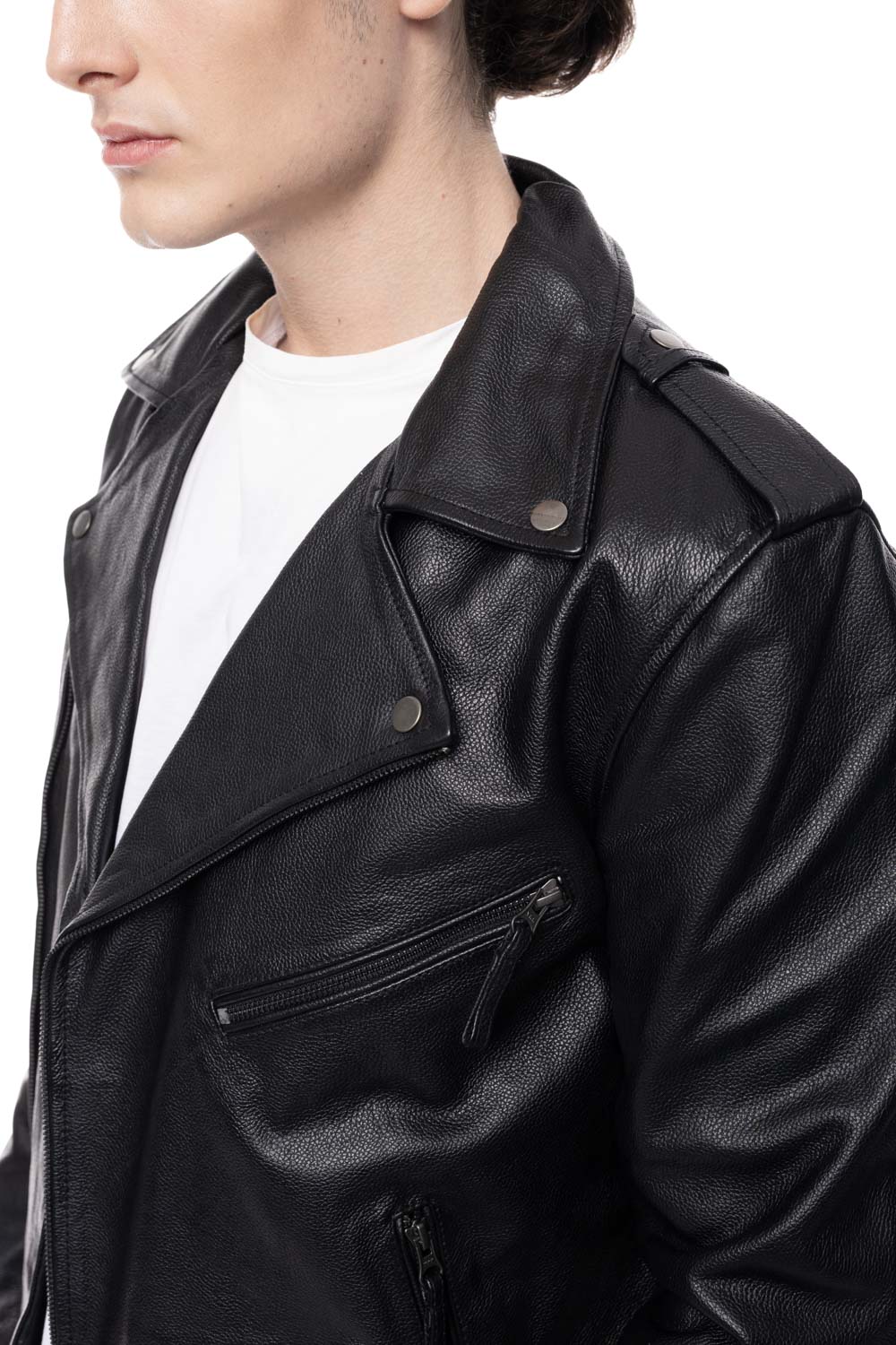 ΔΕΡΜΑΤΙΝΟ ΑΝΔΡΙΚΟ ΜΠΟΥΦΑΝ ΚΩΔΙΚΟΣ: 49-M-8129 (BLACK) - Image 6