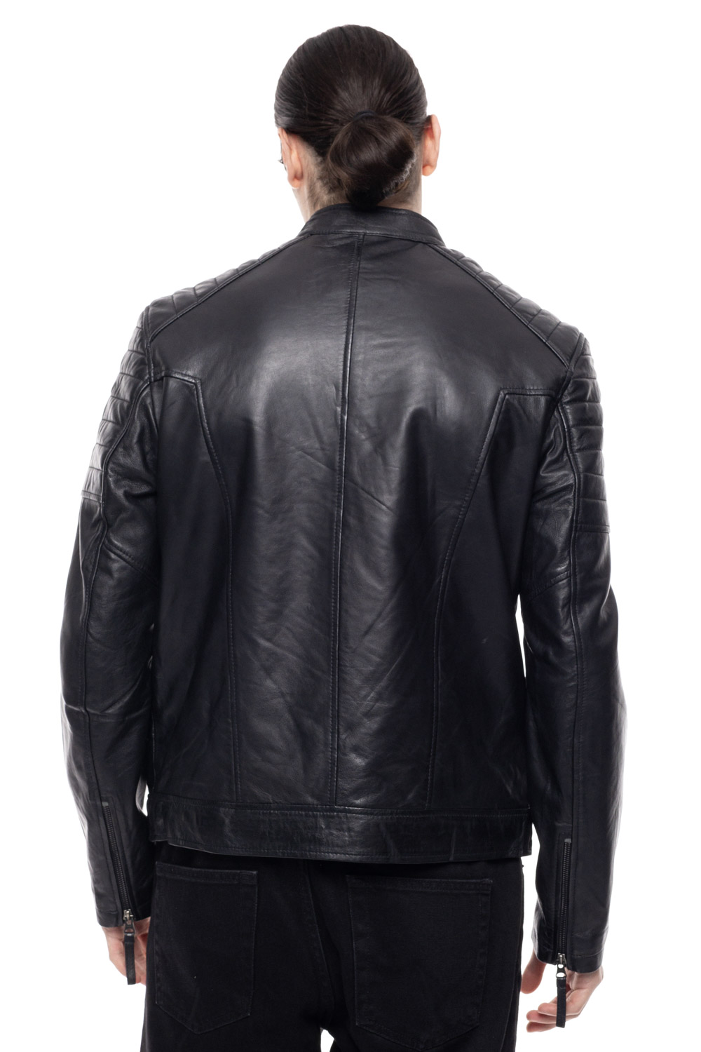 ΔΕΡΜΑΤΙΝΟ ΑΝΔΡΙΚΟ ΜΠΟΥΦΑΝ ΚΩΔΙΚΟΣ: 49-M-ARTHUR (BLACK) - Image 5