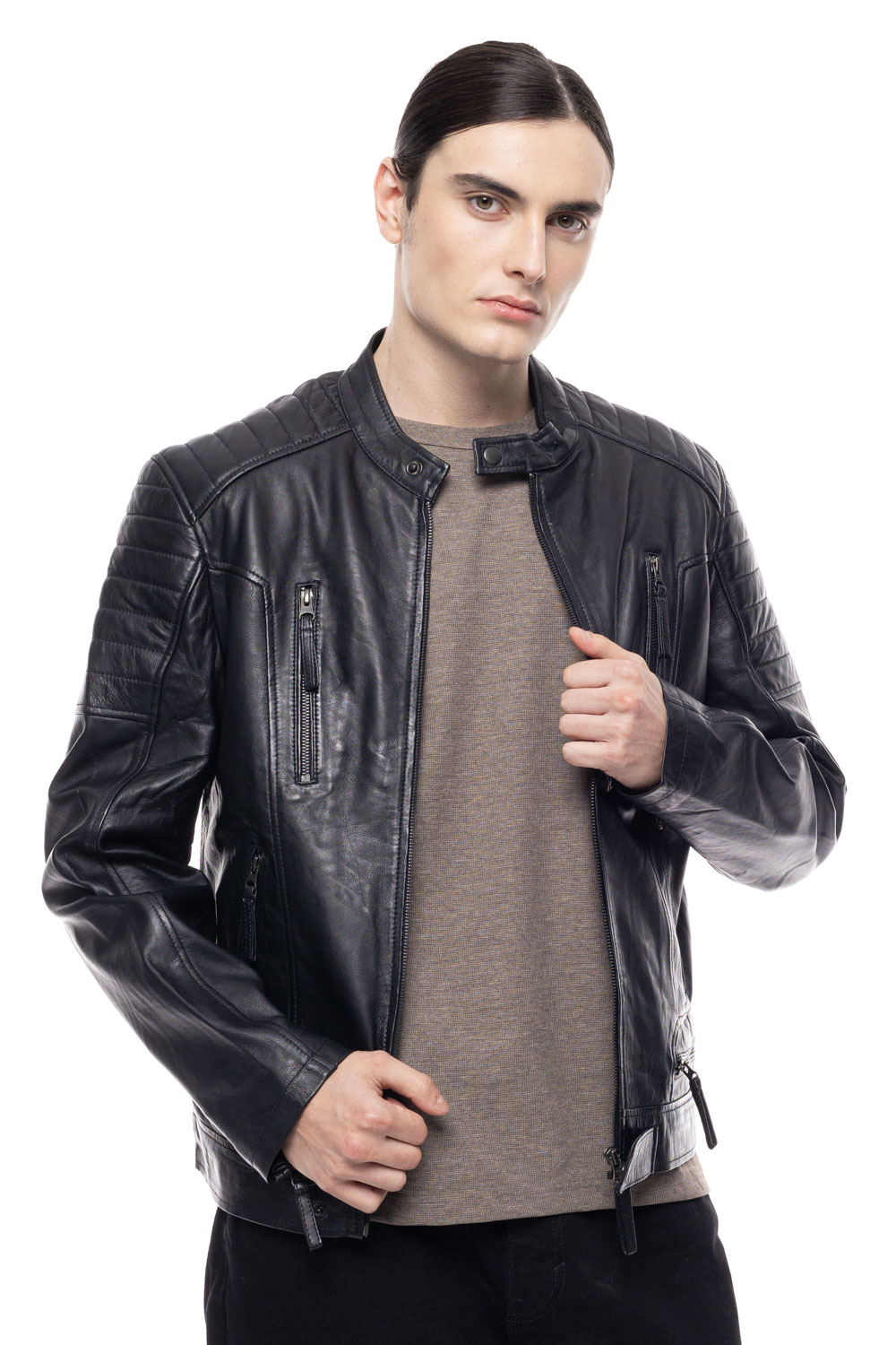 ΔΕΡΜΑΤΙΝΟ ΑΝΔΡΙΚΟ ΜΠΟΥΦΑΝ ΚΩΔΙΚΟΣ: 49-M-ARTHUR (BLACK) - Image 6