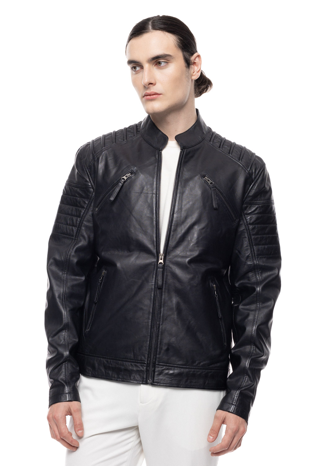 ΔΕΡΜΑΤΙΝΟ ΑΝΔΡΙΚΟ ΜΠΟΥΦΑΝ ΚΩΔΙΚΟΣ: 49-M-8116 (BLACK) - Image 5