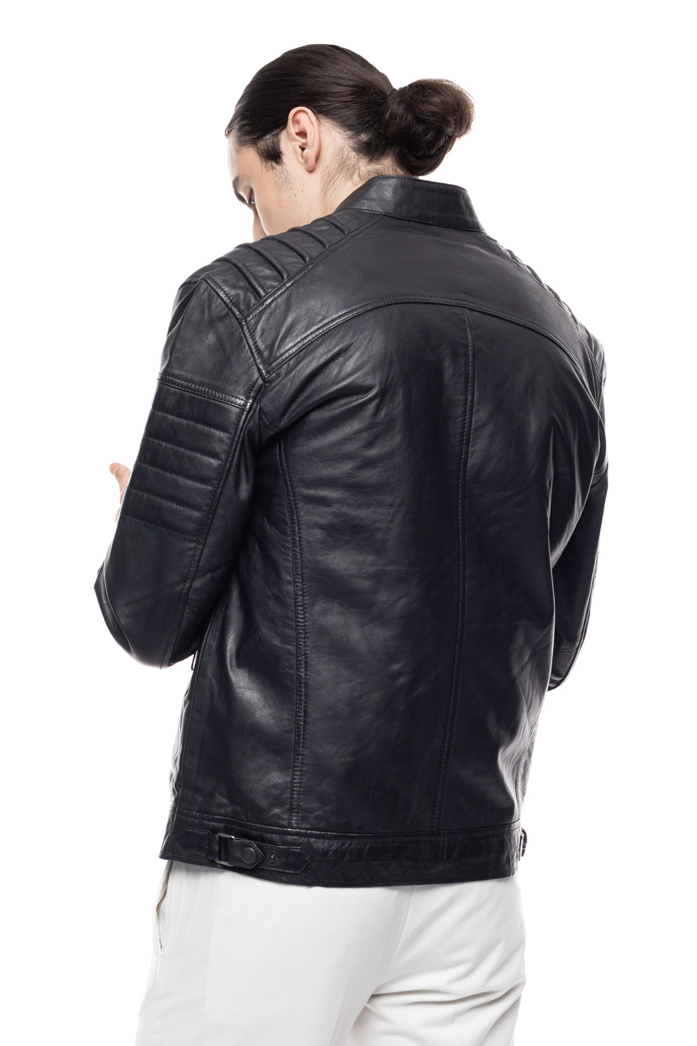 ΔΕΡΜΑΤΙΝΟ ΑΝΔΡΙΚΟ ΜΠΟΥΦΑΝ ΚΩΔΙΚΟΣ: 49-M-8116 (BLACK) - Image 7