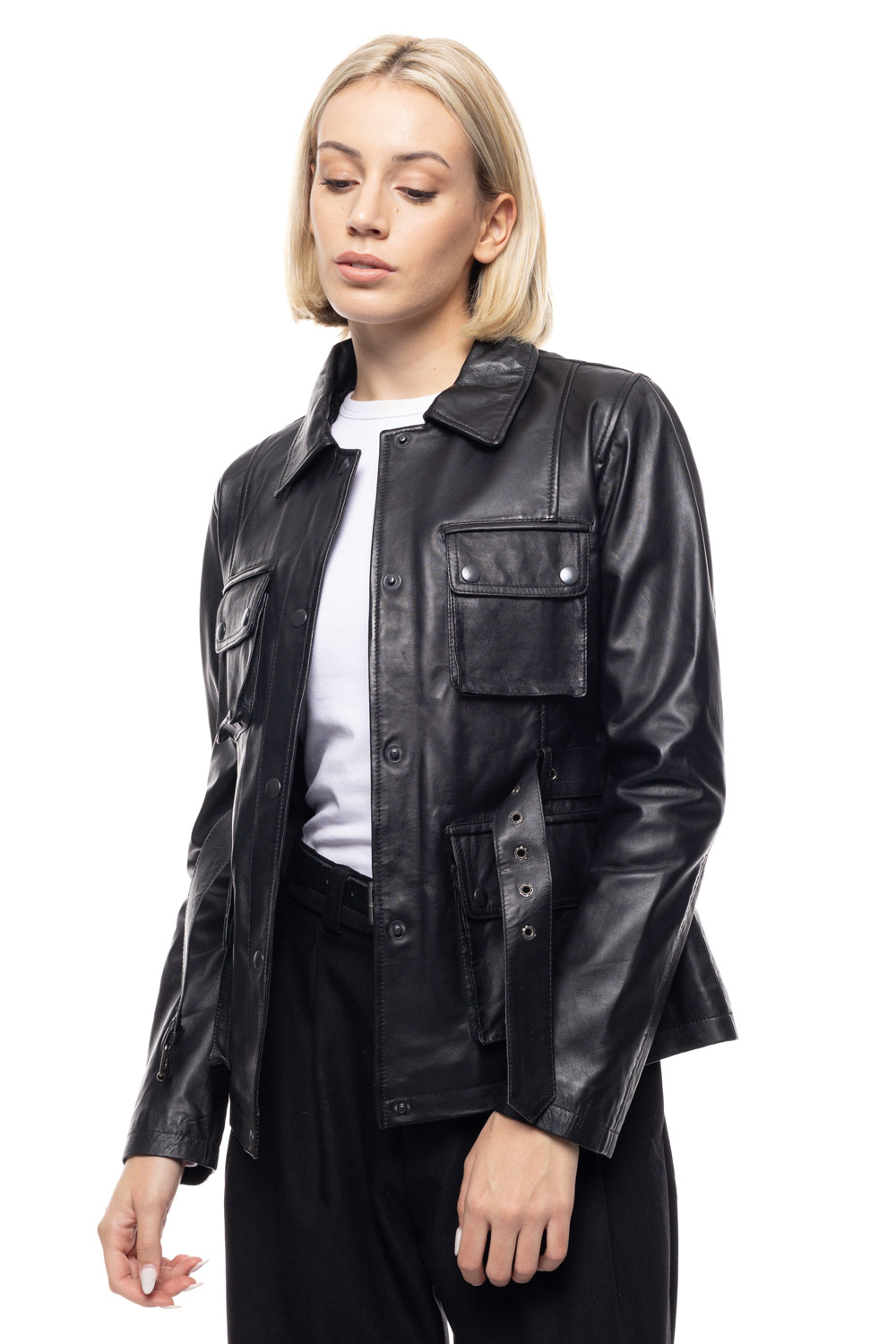 ΔΕΡΜΑΤΙΝΟ ΓΥΝΑΙΚΕΙΟ ΜΠΟΥΦΑΝ ΚΩΔΙΚΟΣ: 49-W-ALEXANDRA (BLACK) - Image 7