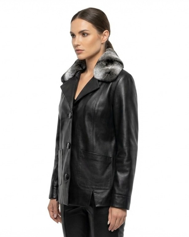 ΔΕΡΜΑΤΙΝΗ ΓΥΝΑΙΚΕΙΑ ΖΑΚΕΤΑ ΚΩΔΙΚΟΣ: 47S-W-909 (BLACK) - Image 4