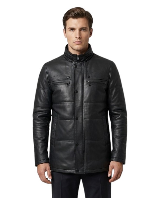ΔΕΡΜΑΤΙΝΟ ΑΝΔΡΙΚΟ ΤΖΑΚΕΤ ΚΩΔΙΚΟΣ: 07-M-6340-FURBEIGE (BLACK T) - Image 3