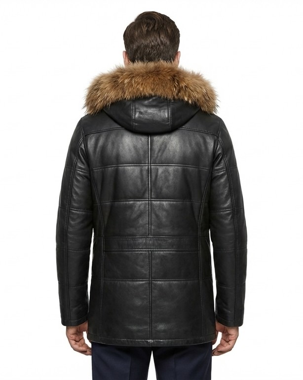 ΔΕΡΜΑΤΙΝΟ ΑΝΔΡΙΚΟ ΤΖΑΚΕΤ ΚΩΔΙΚΟΣ: 07-M-6340-FURBEIGE (BLACK T) - Image 5