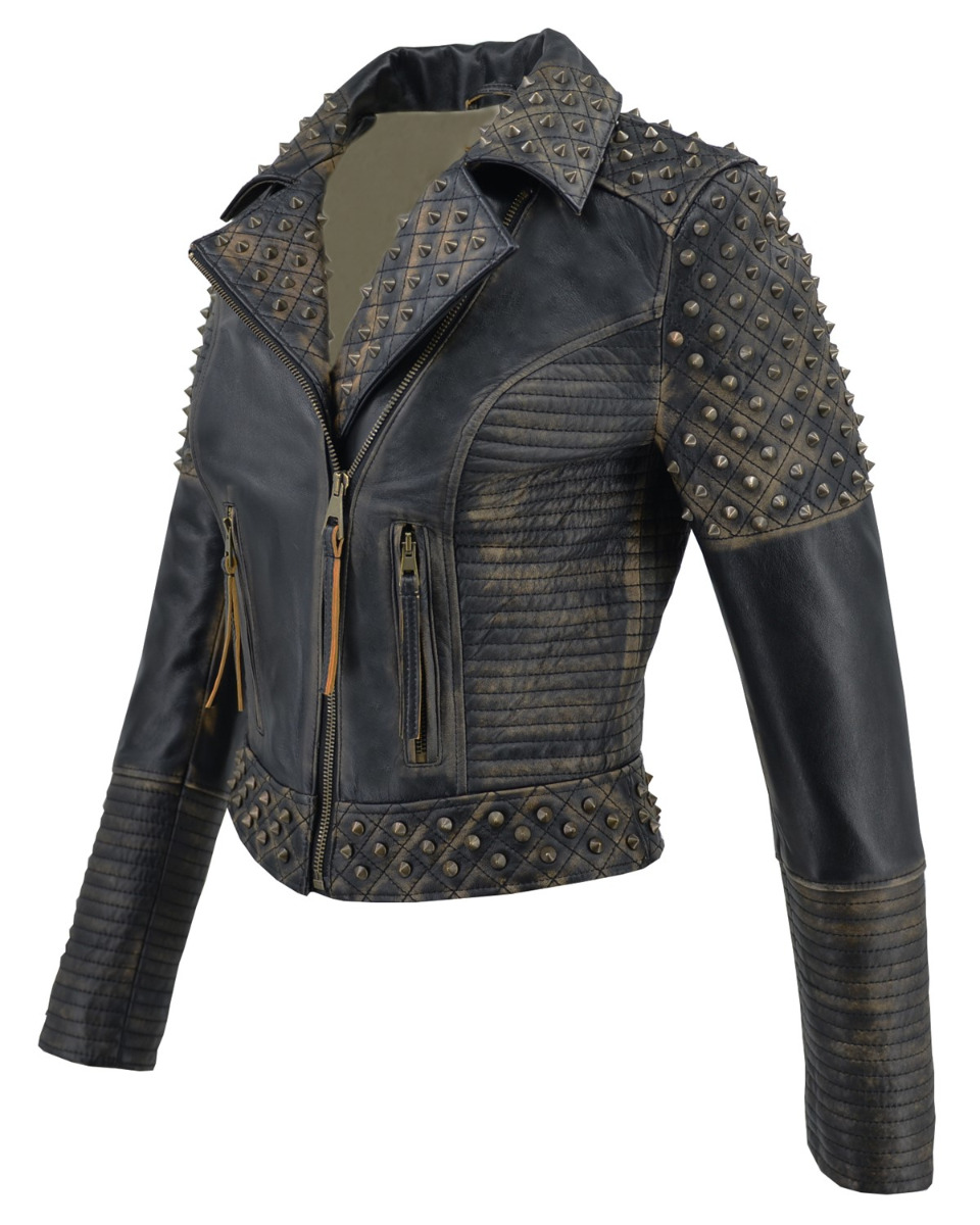 ΔΕΡΜΑΤΙΝΟ ΓΥΝΑΙΚΕΙΟ ΜΠΟΥΦΑΝ ΚΩΔΙΚΟΣ: 07-W-ROCKDROPS (BLACK) - Image 8