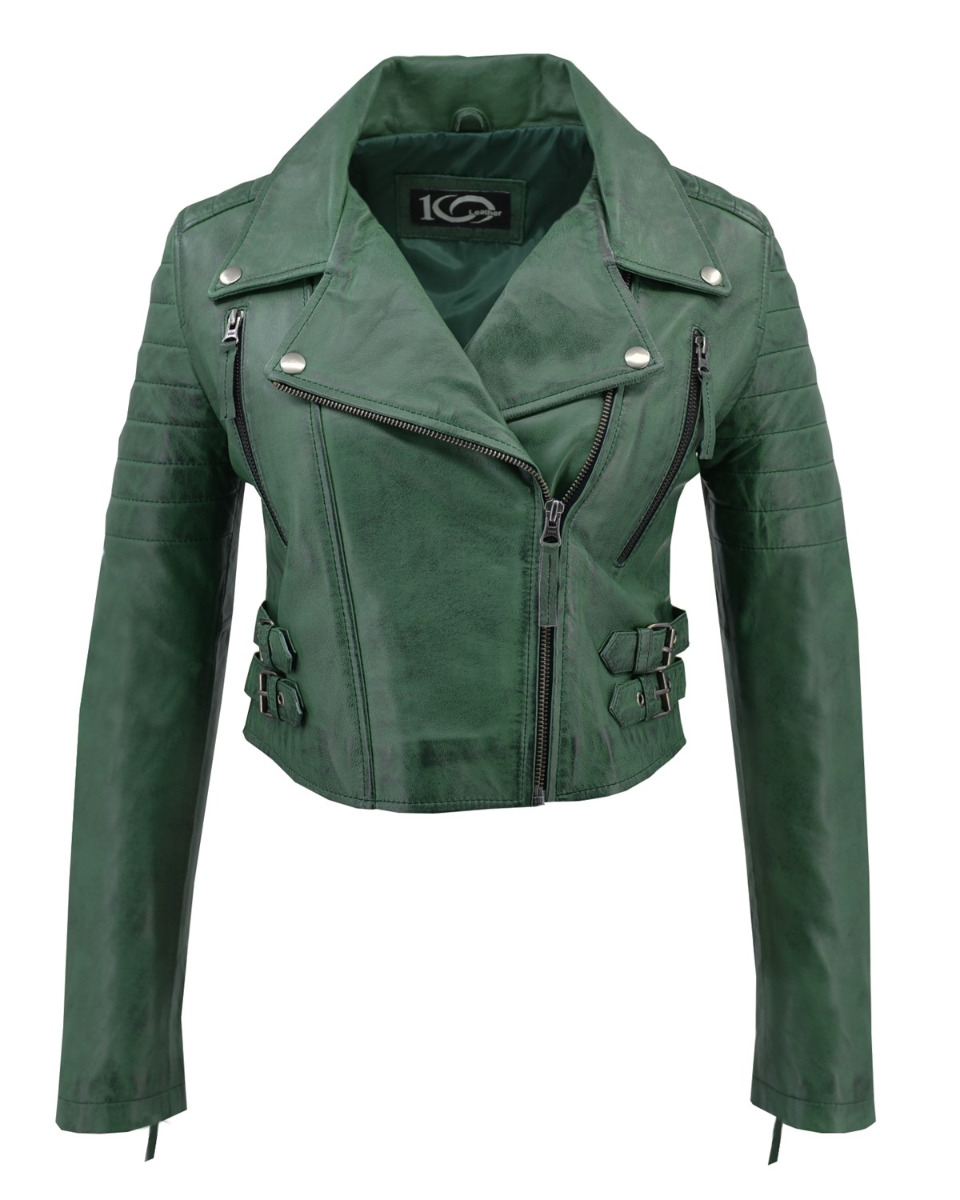 ΔΕΡΜΑΤΙΝΟ ΓΥΝΑΙΚΕΙΟ ΜΠΟΥΦΑΝ ΚΩΔΙΚΟΣ: 14-W-LOLA-SHORT (GREEN) - Image 6